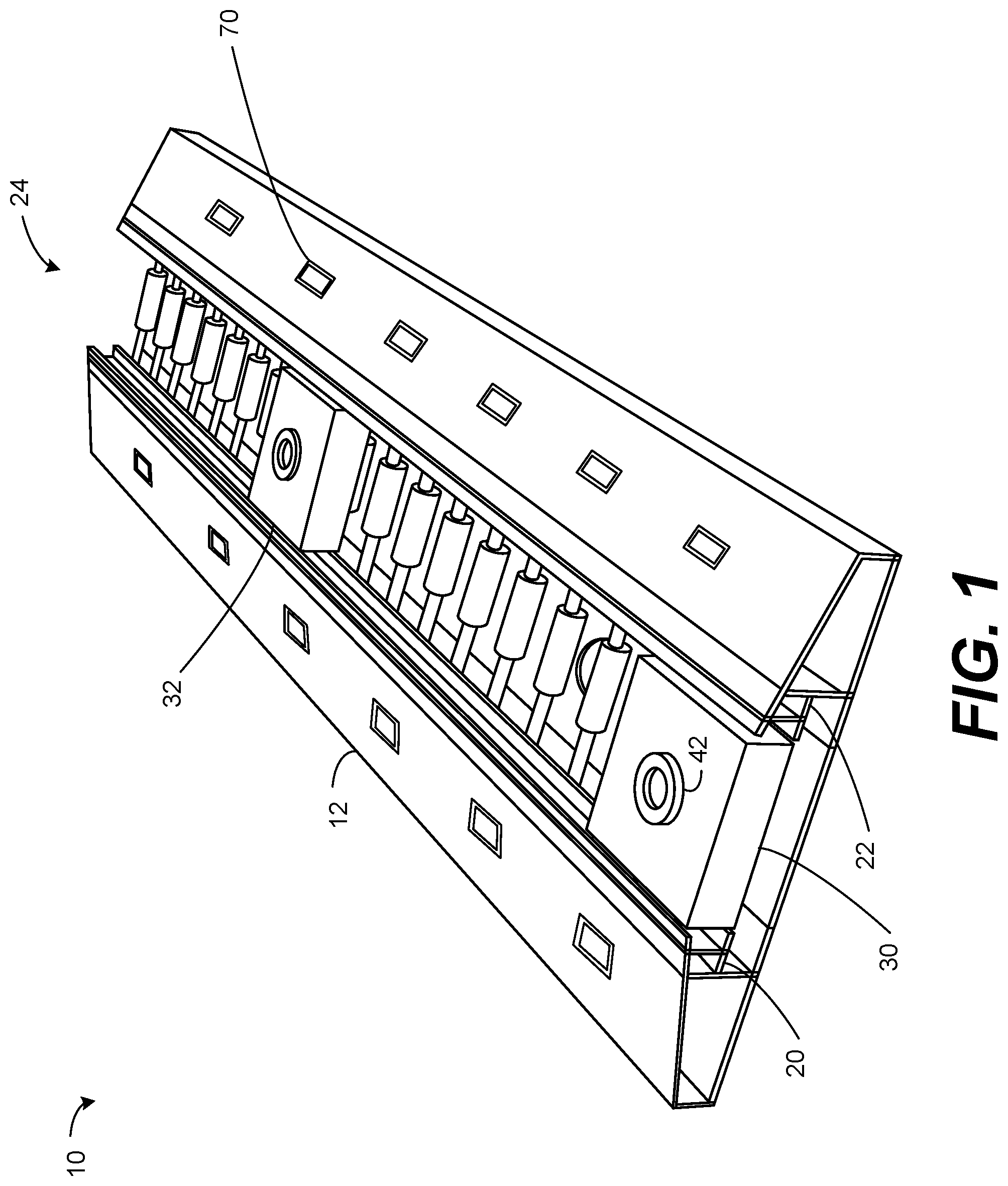 Patent US12351988 — Modular partition track system — Figure 1