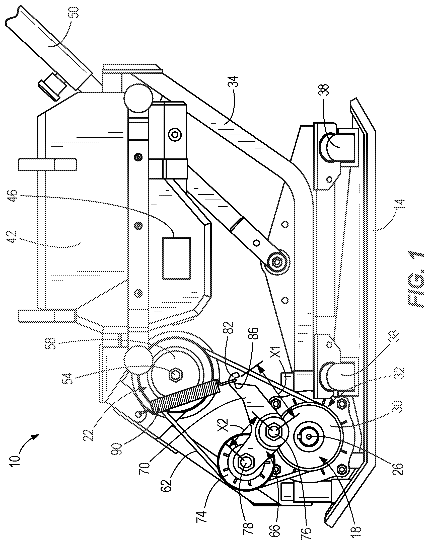 Patent US12351991 — Plate compactor including belt tensioner assembly — Figure 1