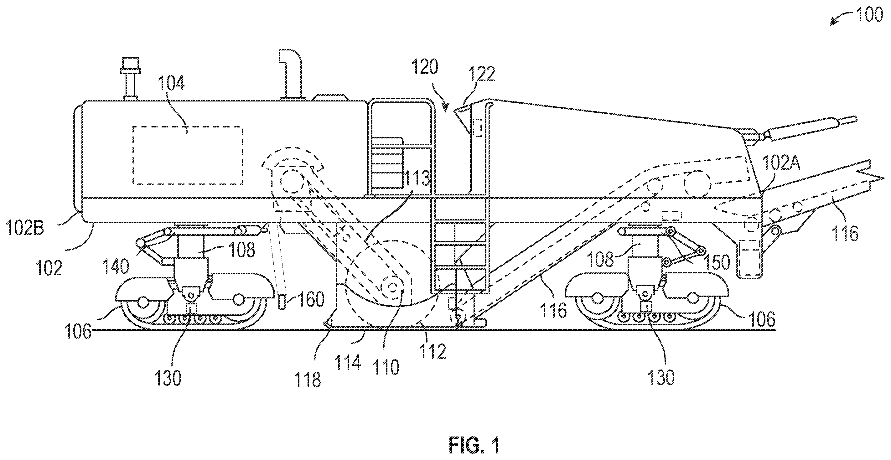 Patent US12351995 — Auto scratch height for work machines — Figure 1