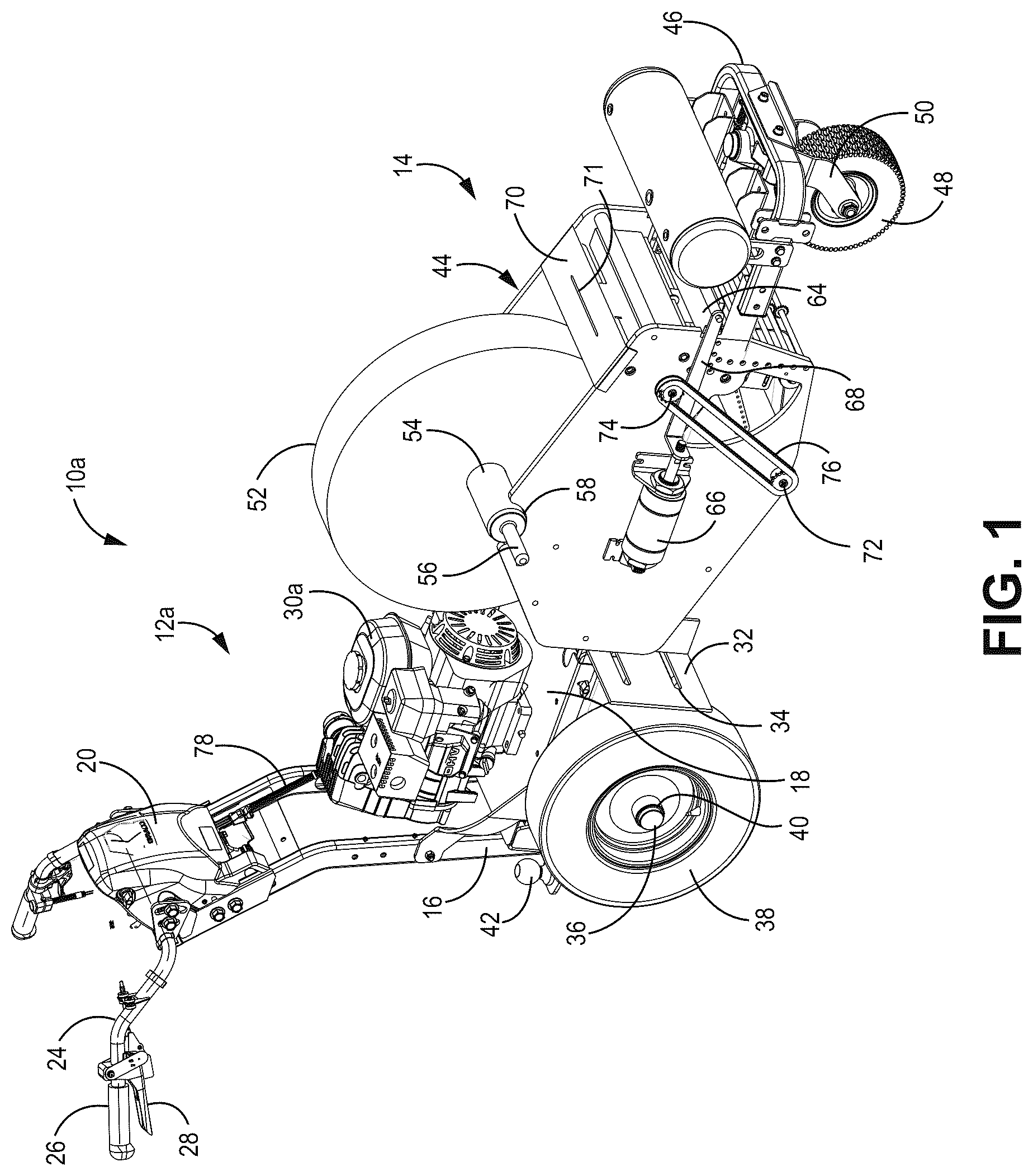 Patent US12351996 — Road taping machine — Figure 1