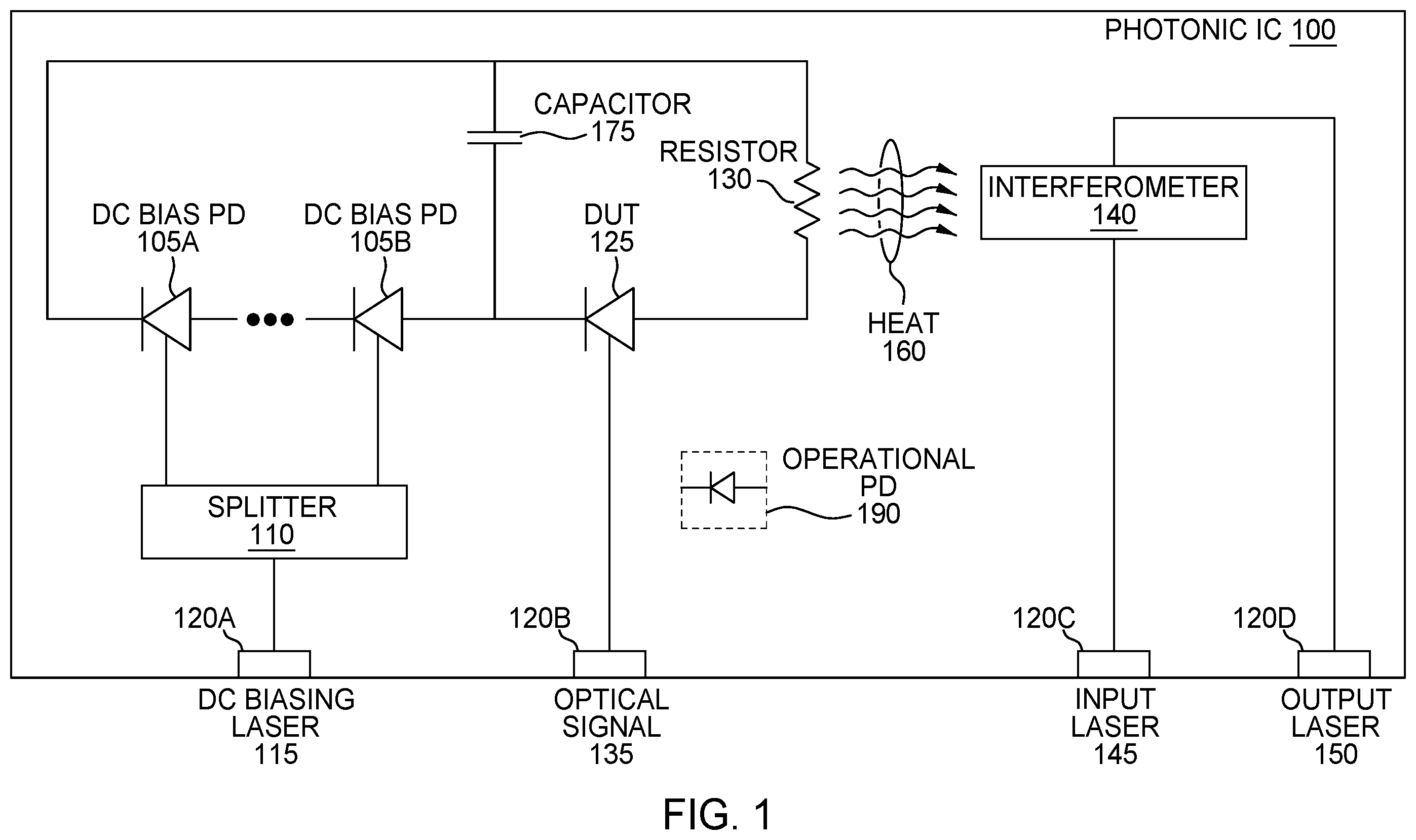 Patent US12353007 — Optical wafer-scale photodiode bandwidth measurement system — Figure 1