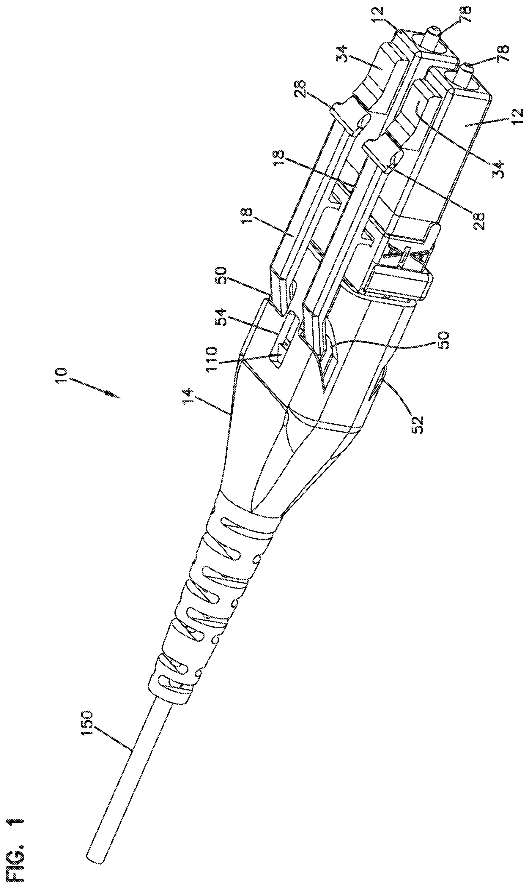 Patent US12353026 — Fiber optic connector — Figure 1