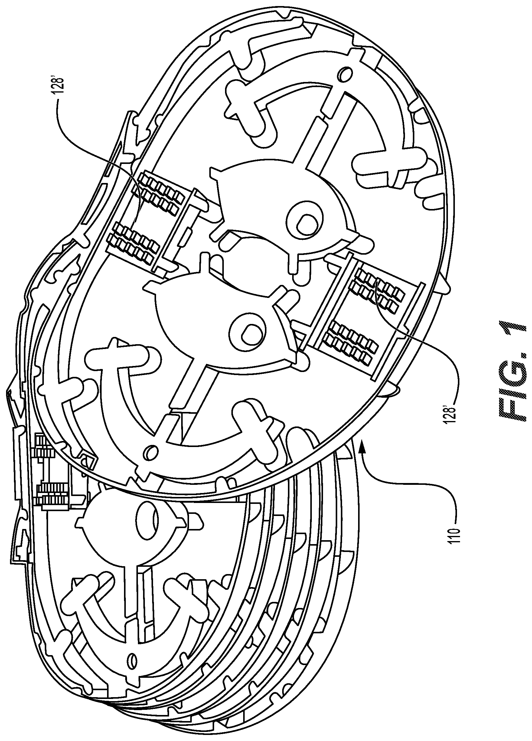 Patent US12353040 Figure 1 – Adapter configured to permit a heat shrink splice holder portion of a fiber splice cassette to hold a mechanical crimp splice protector