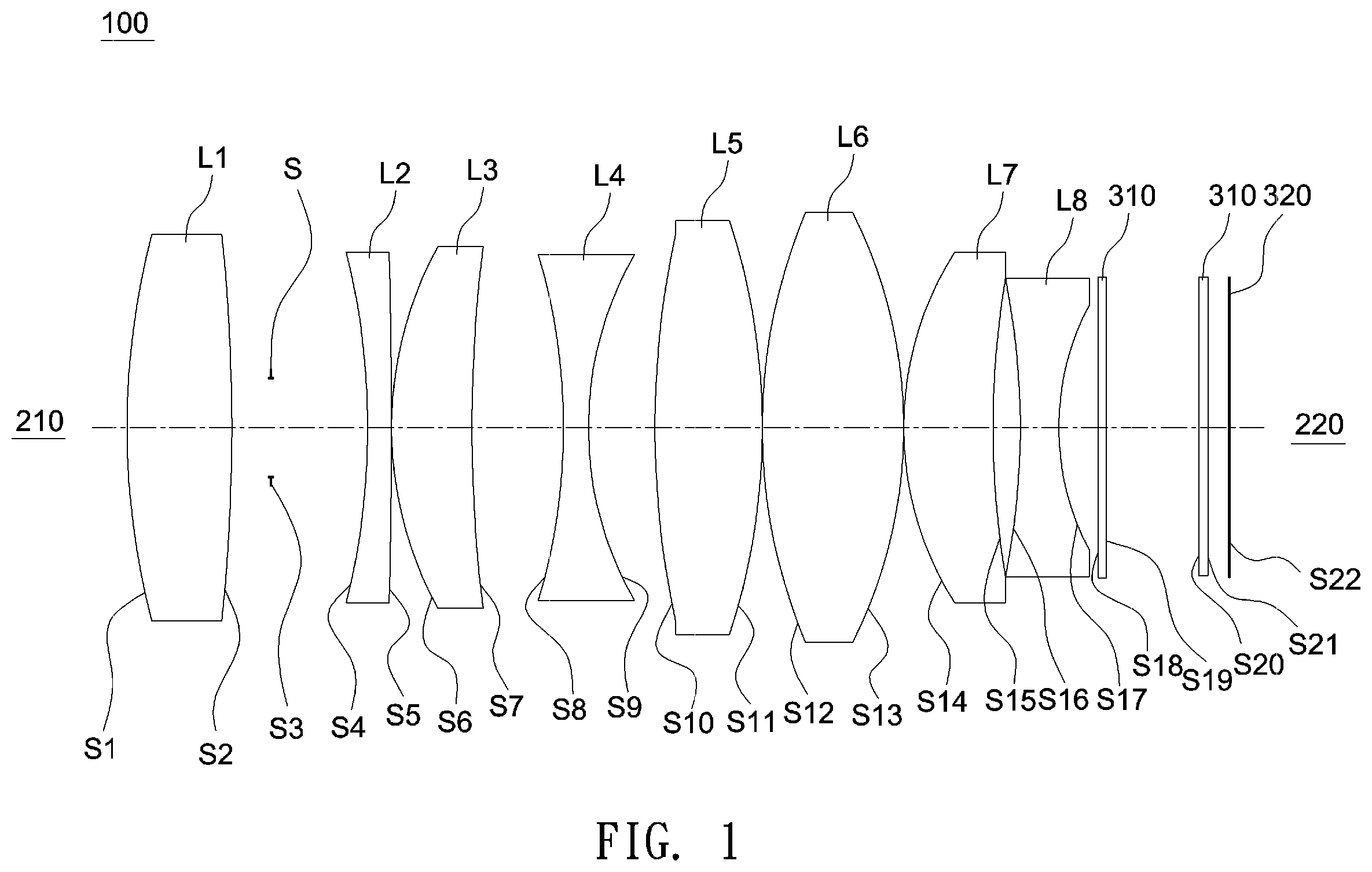 Patent US12353057 — Fixed-focus lens — Figure 1