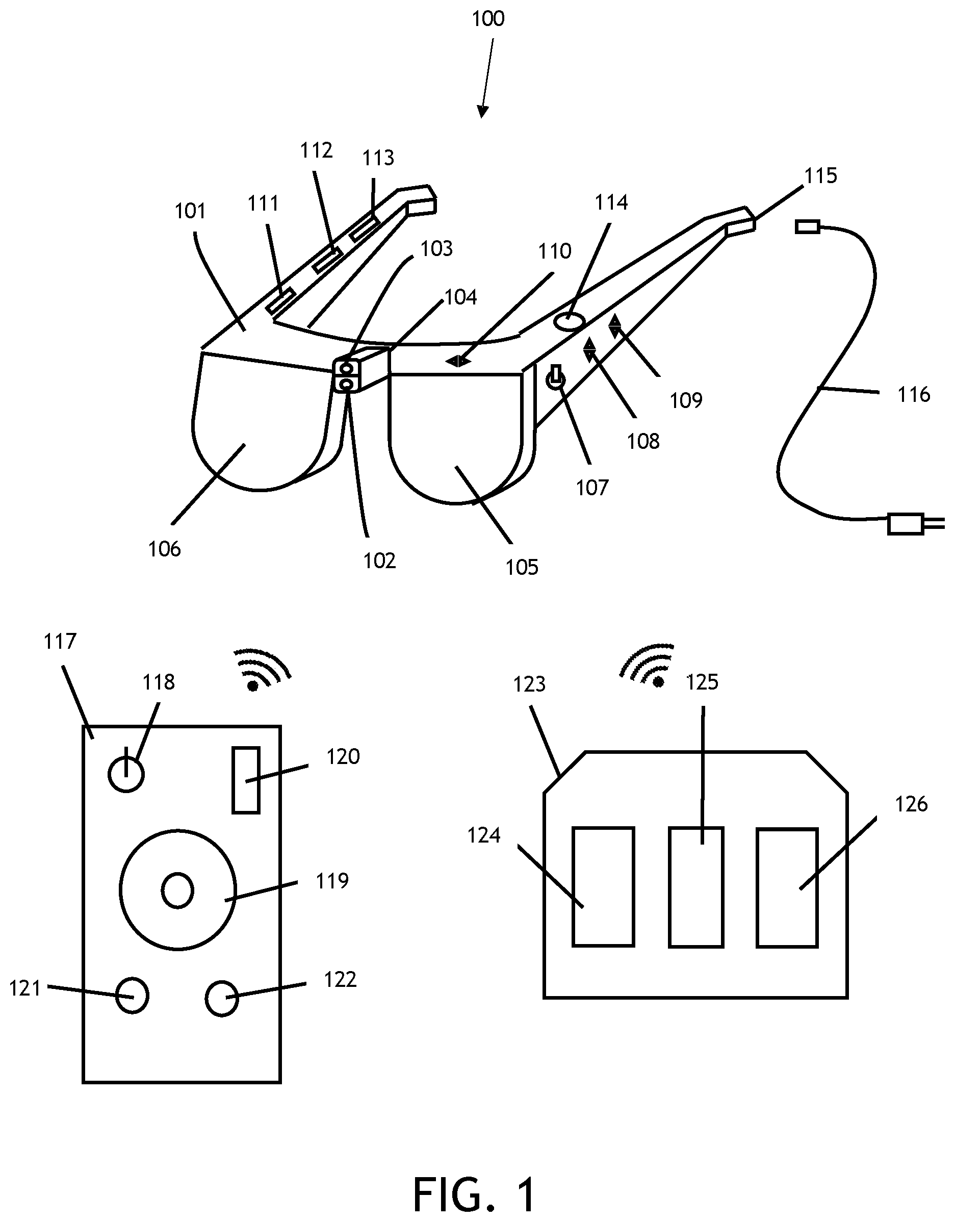 Patent US12353066 — Electronic loupe — Figure 1