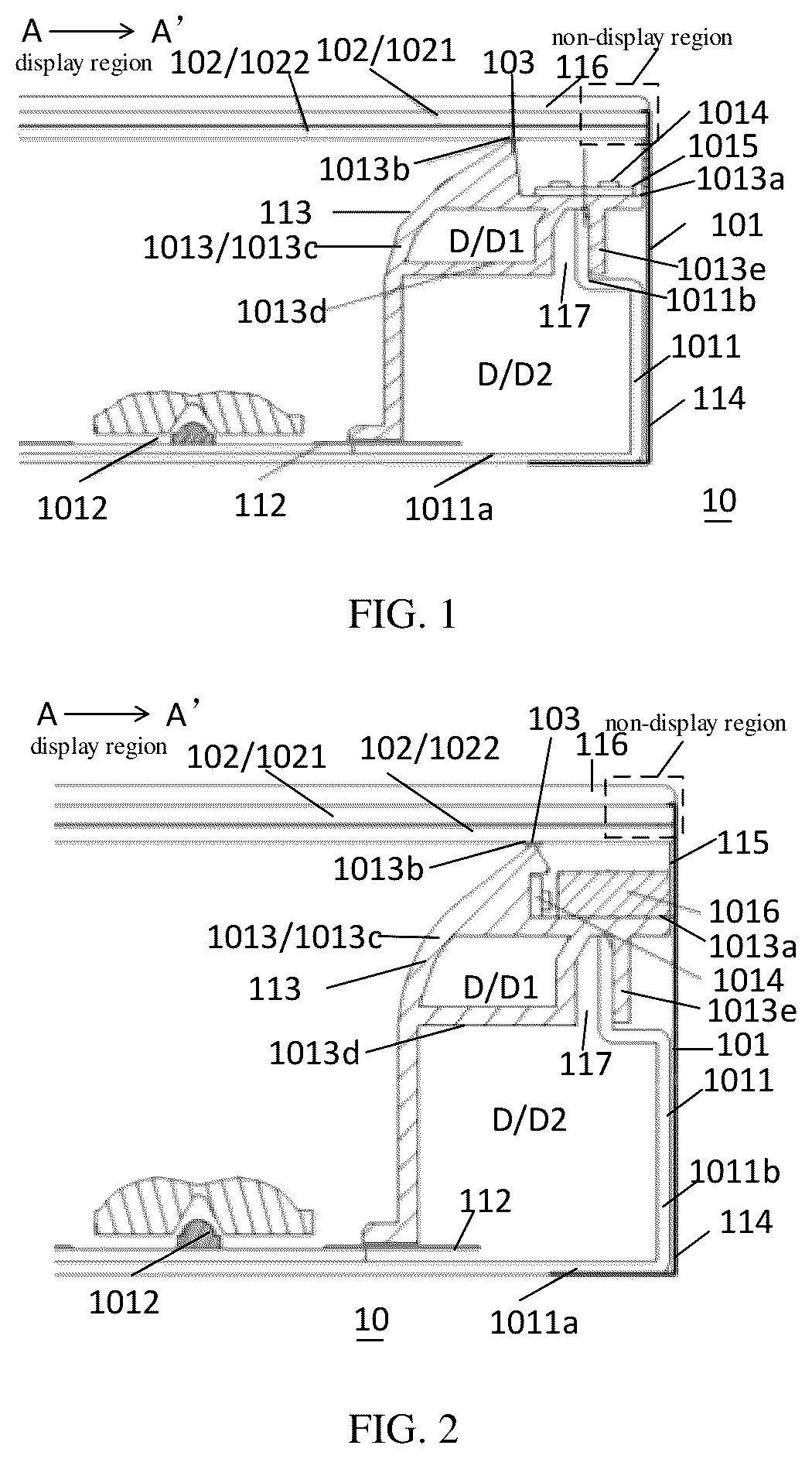 Patent US12353094 — Display module and middle frame — Figure 1