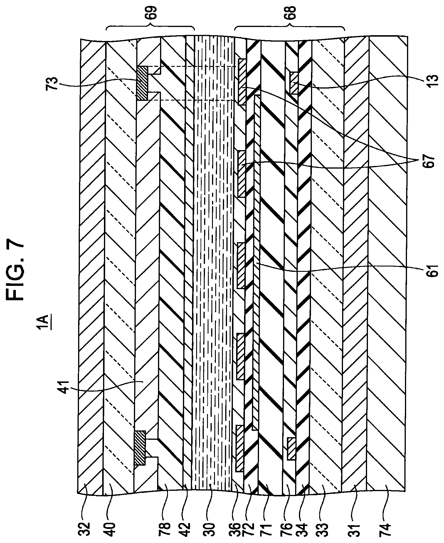 Patent US12353098 Figure 7 – Liquid crystal device and electronic apparatus