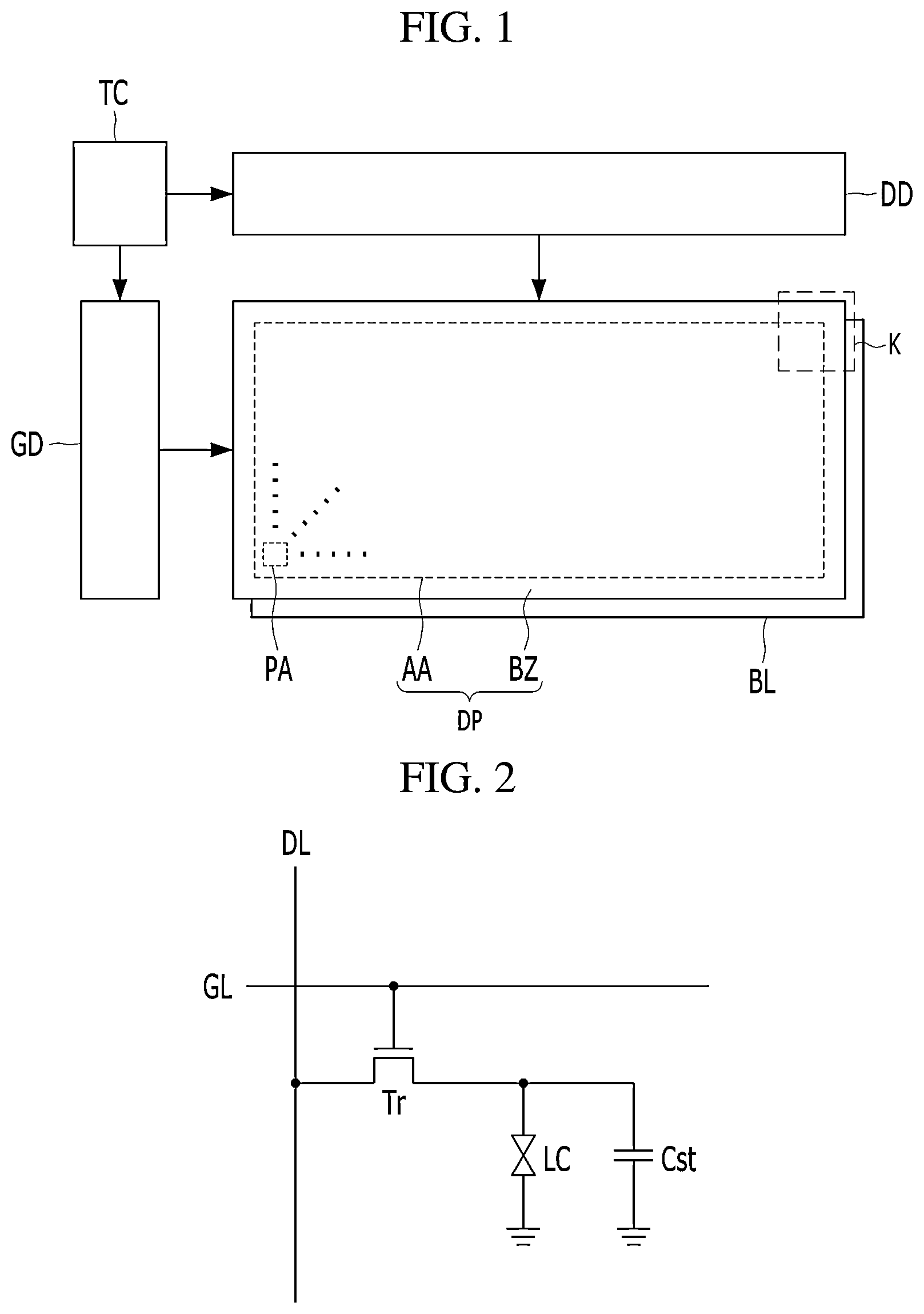Patent US12353103 — Display device — Figure 1