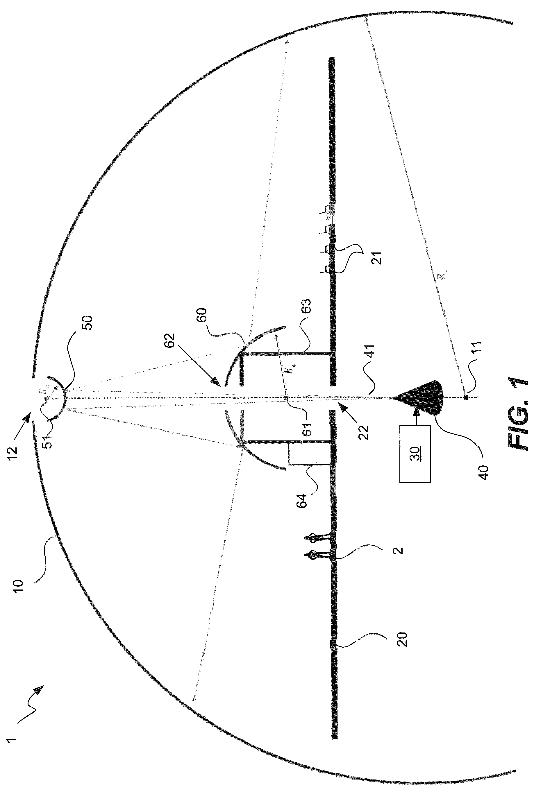 Patent US12353117 — Media projection within light sphere dome — Figure 1