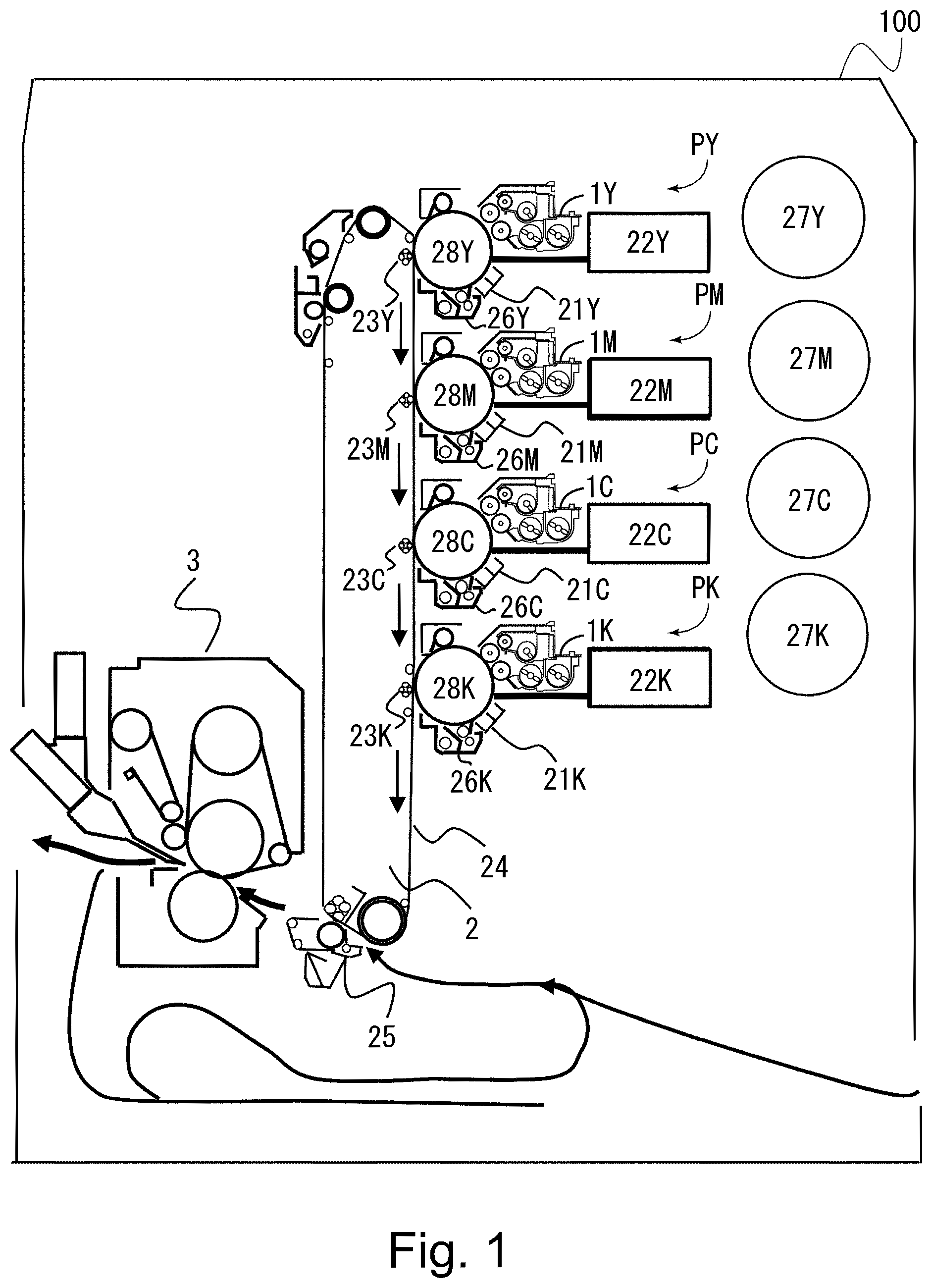 Patent US12353145 — Developing device — Figure 1