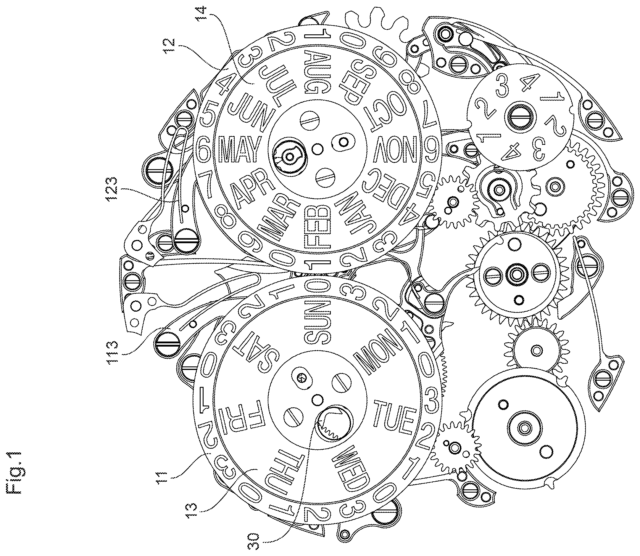 Patent US12353170 — Display mechanism — Figure 1
