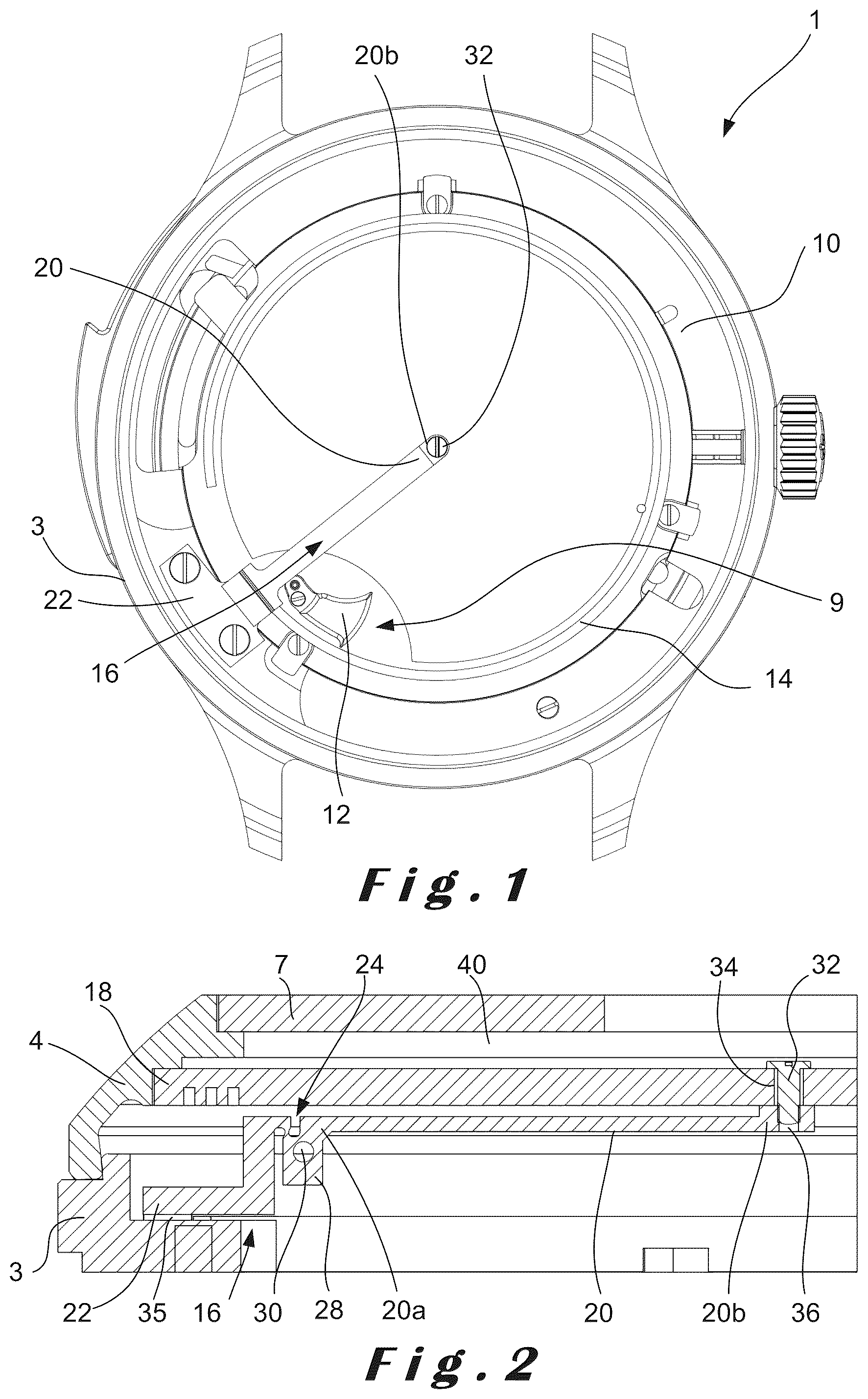 Patent US12353171 — Timepiece comprising a vibration-amplifying device — Figure 1