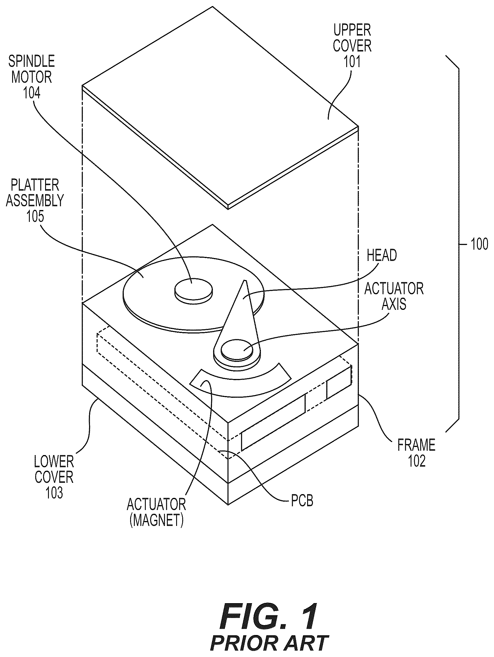 Patent US12353198 — Apparatus for separating components of a hard disk drive — Figure 1