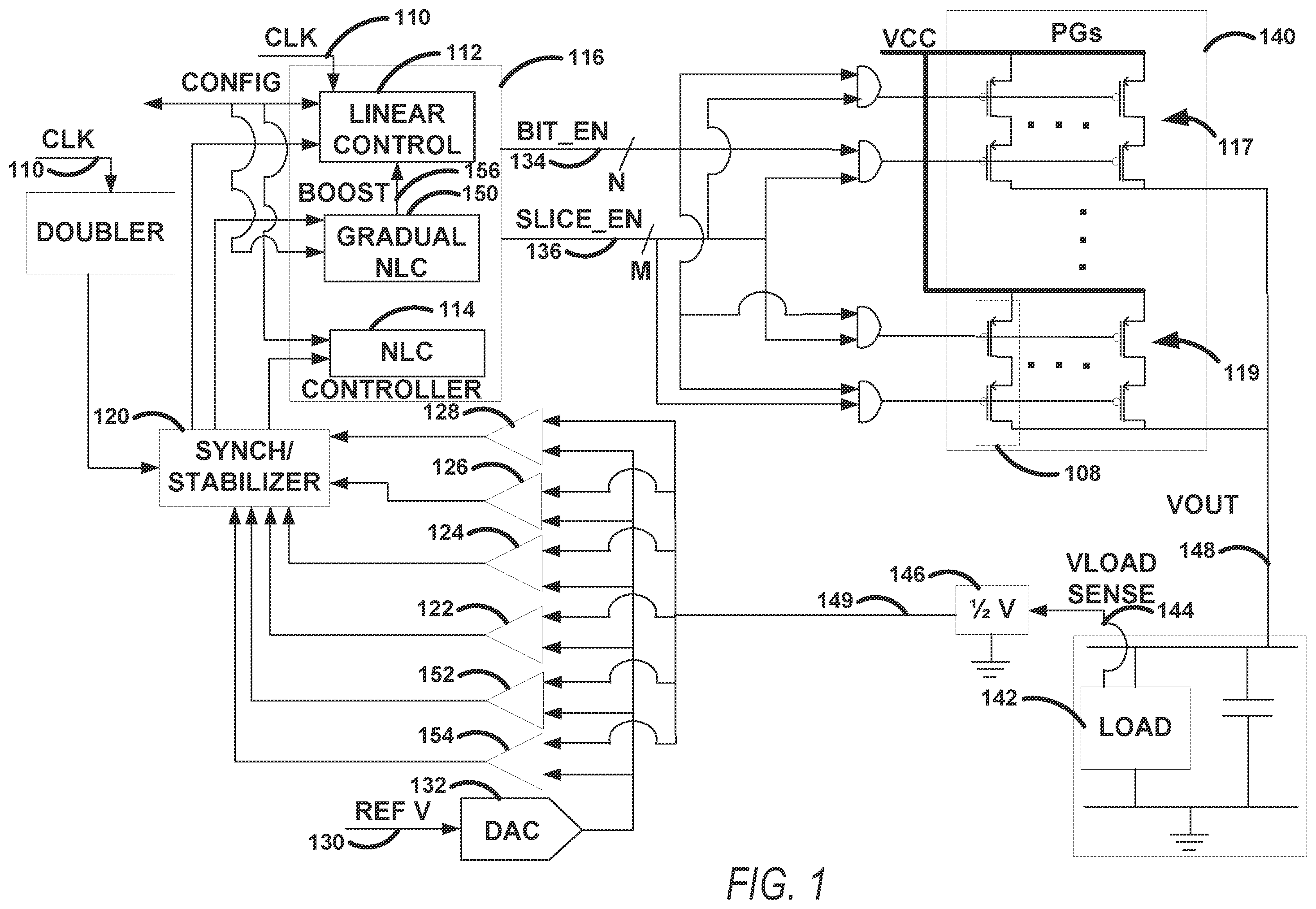 Patent US12353230 — DVR with pulsed control and gradual NLC — Figure 1