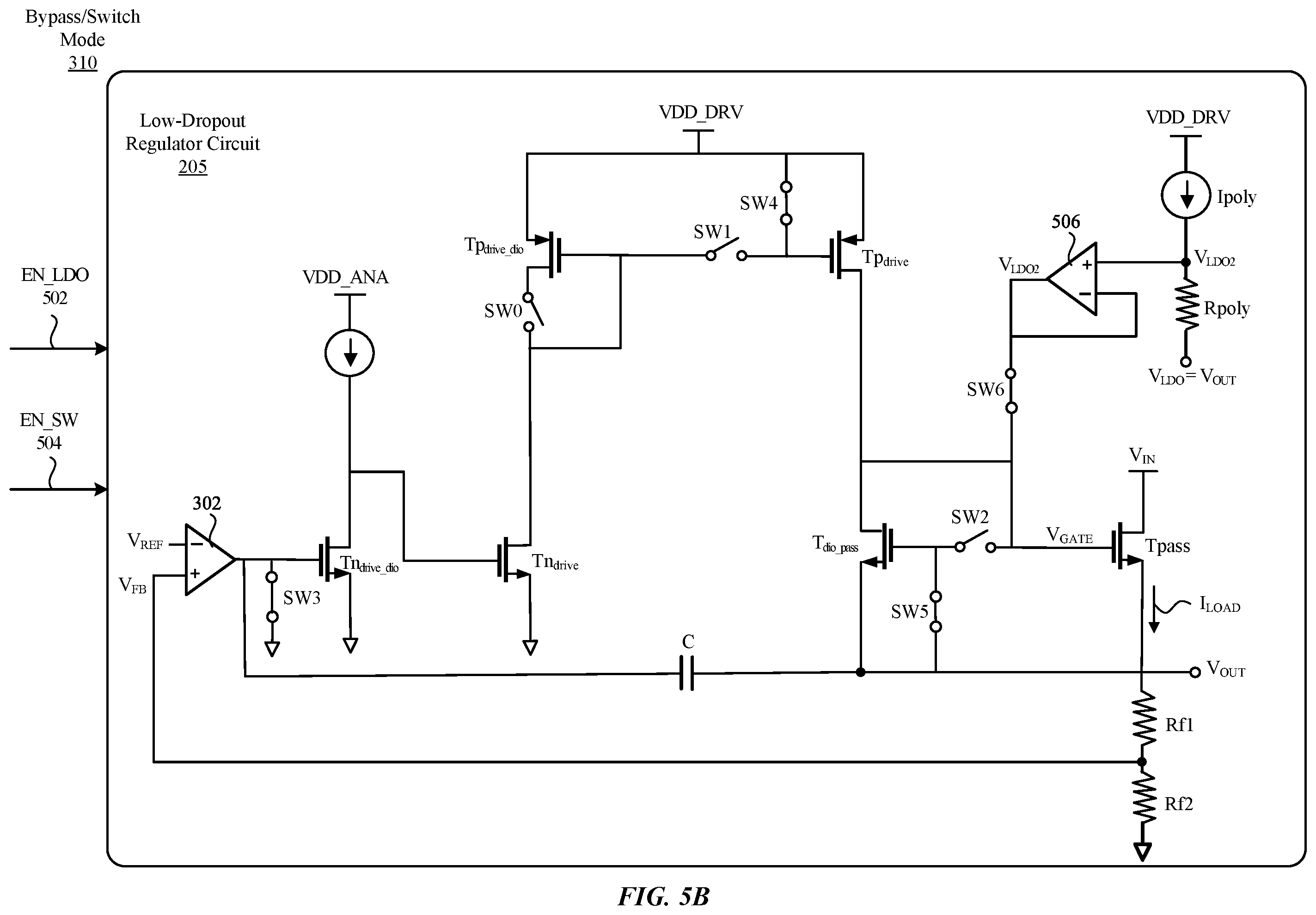 Patent US12353231 Figure 6 – Low-dropout regulator circuit with dynamic transition between operation modes