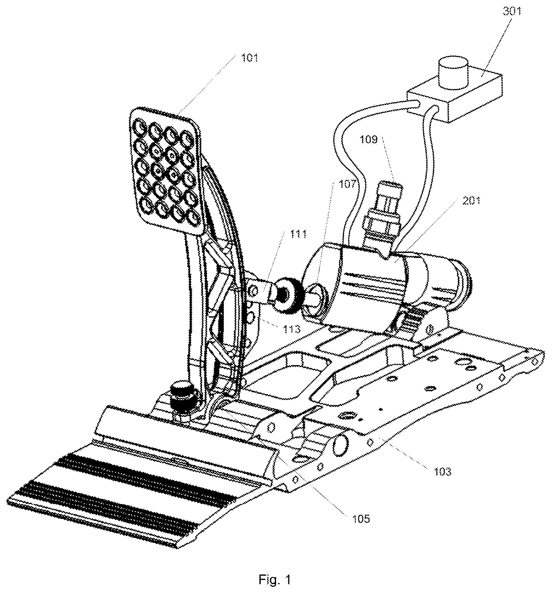 Patent US12353233 — Brake system with controlled pedal feedback — Figure 1