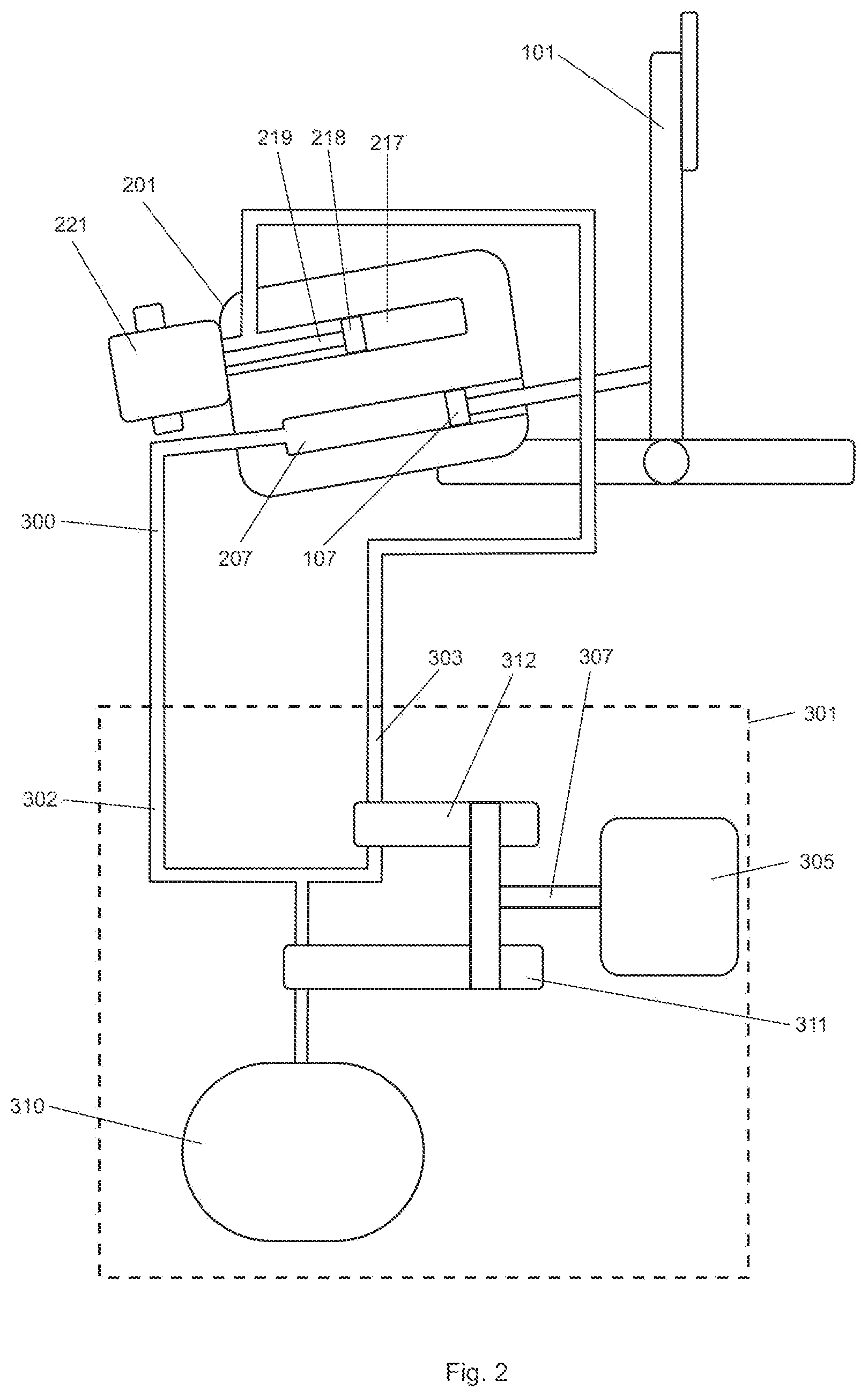 Patent US12353233 Figure 2 – Brake system with controlled pedal feedback