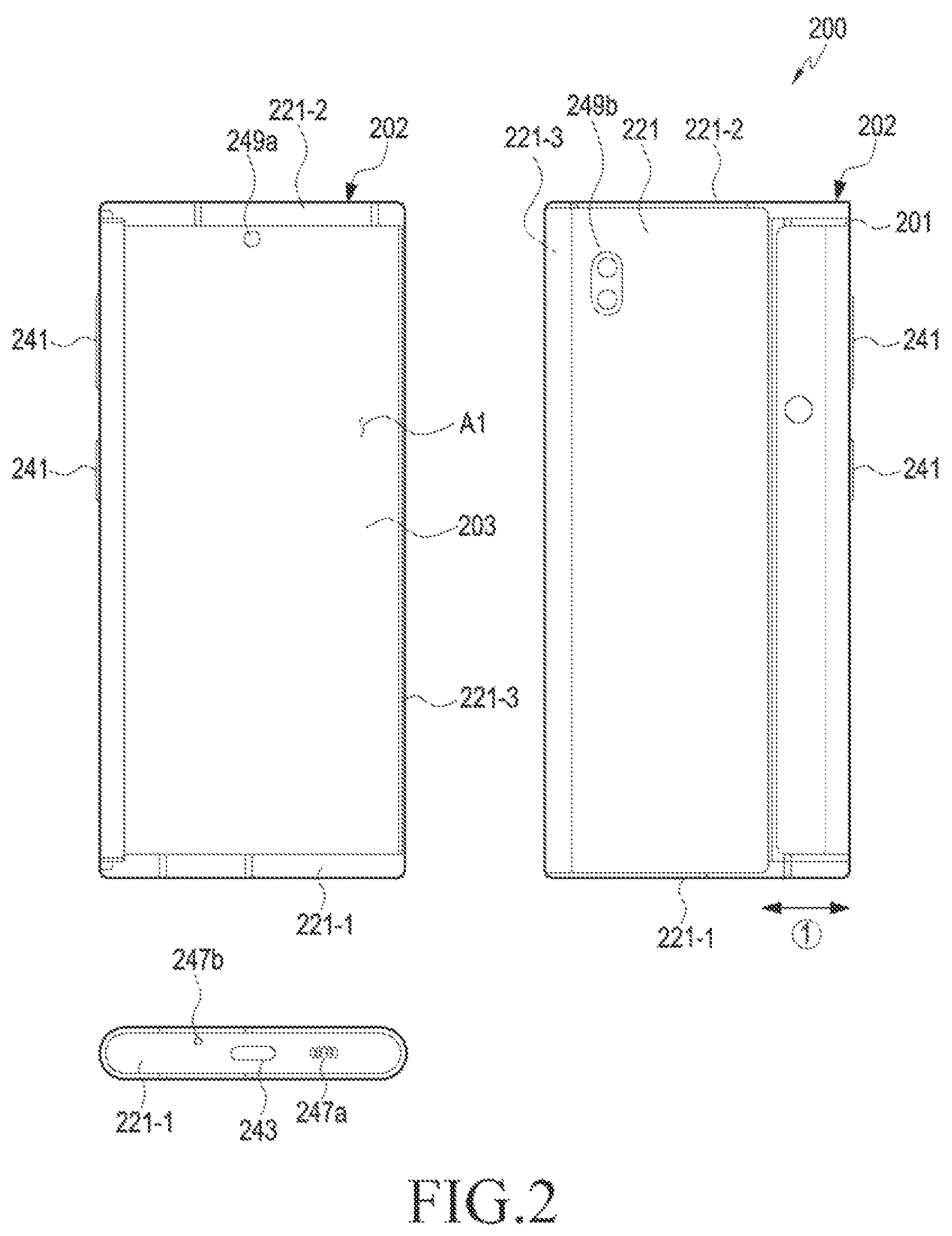 Patent US12353247 Figure 2 – Electronic device including preview of flexible display extension and method of controlling the same