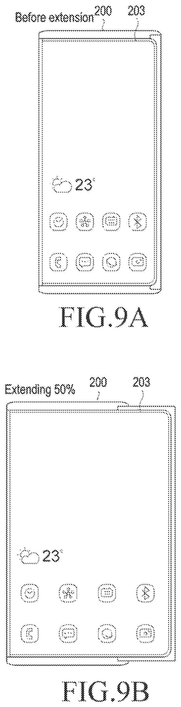 Patent US12353247 Figure 10 – Electronic device including preview of flexible display extension and method of controlling the same
