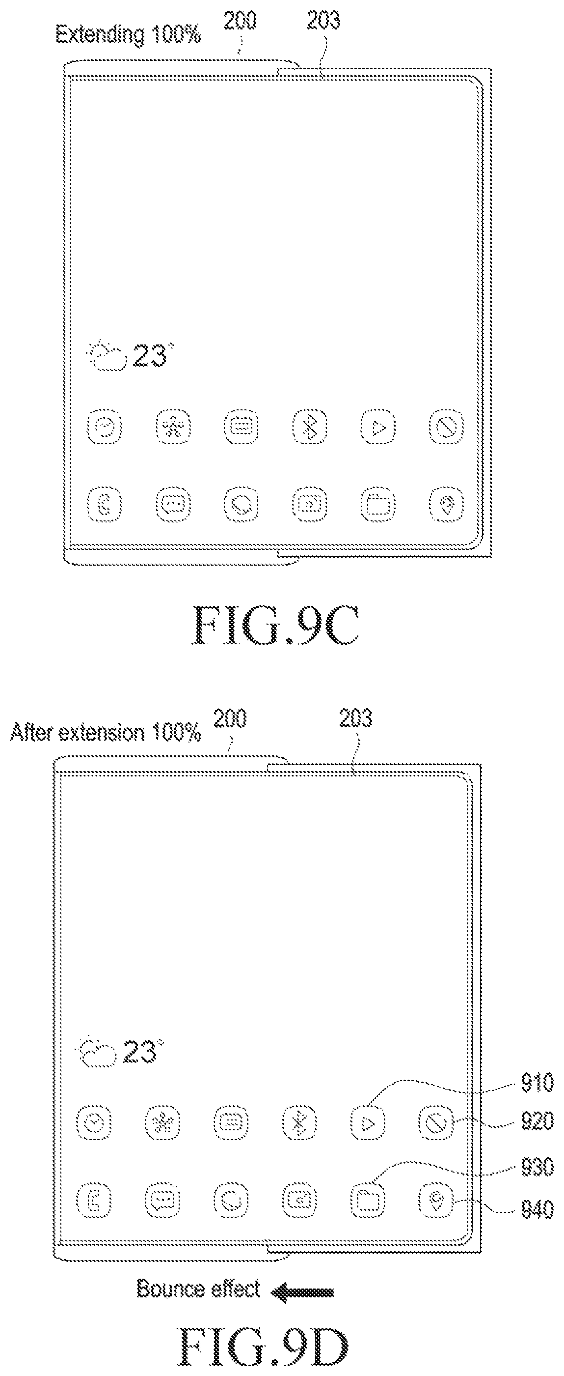 Patent US12353247 Figure 11 – Electronic device including preview of flexible display extension and method of controlling the same