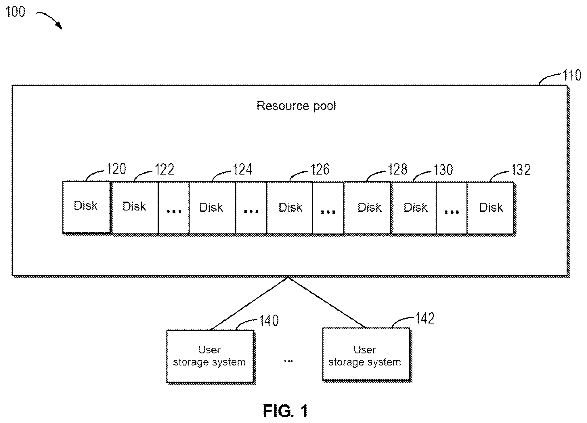 Patent US12353284 — Method, electronic device, and computer program product for data rebuilding — Figure 1