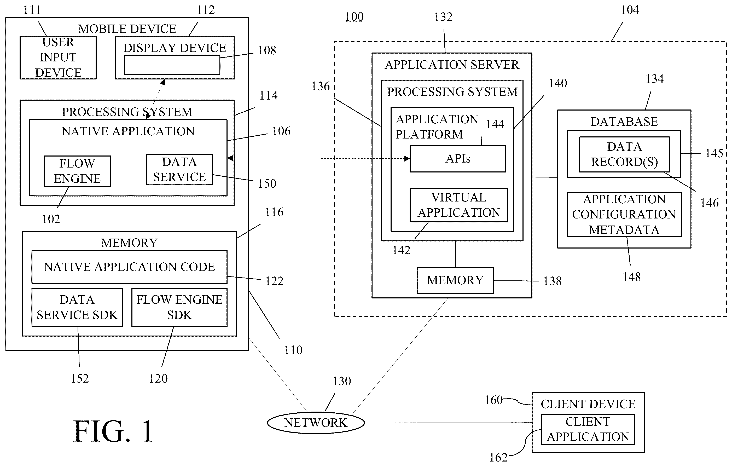 Patent US12353401 — Database systems and client-side methods for offline operation — Figure 1
