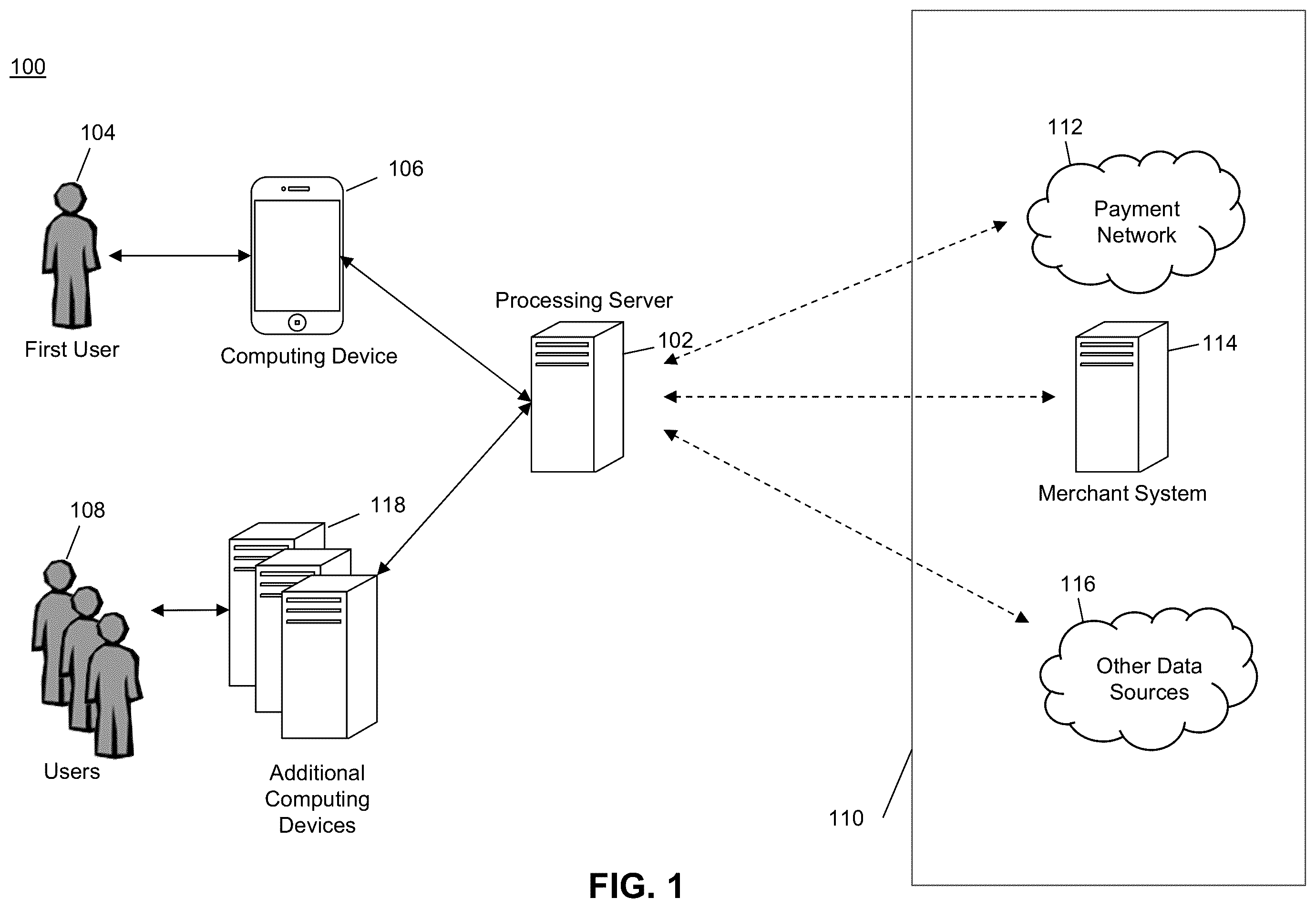 Patent US12353450 — Method and system for conversational input device with intelligent crowd-sourced options — Figure 1