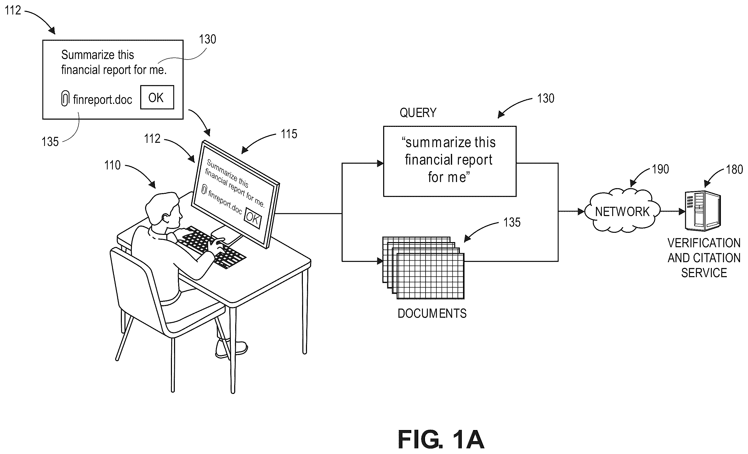 Patent US12353469 Figure 1 – Verification and citation for language model outputs