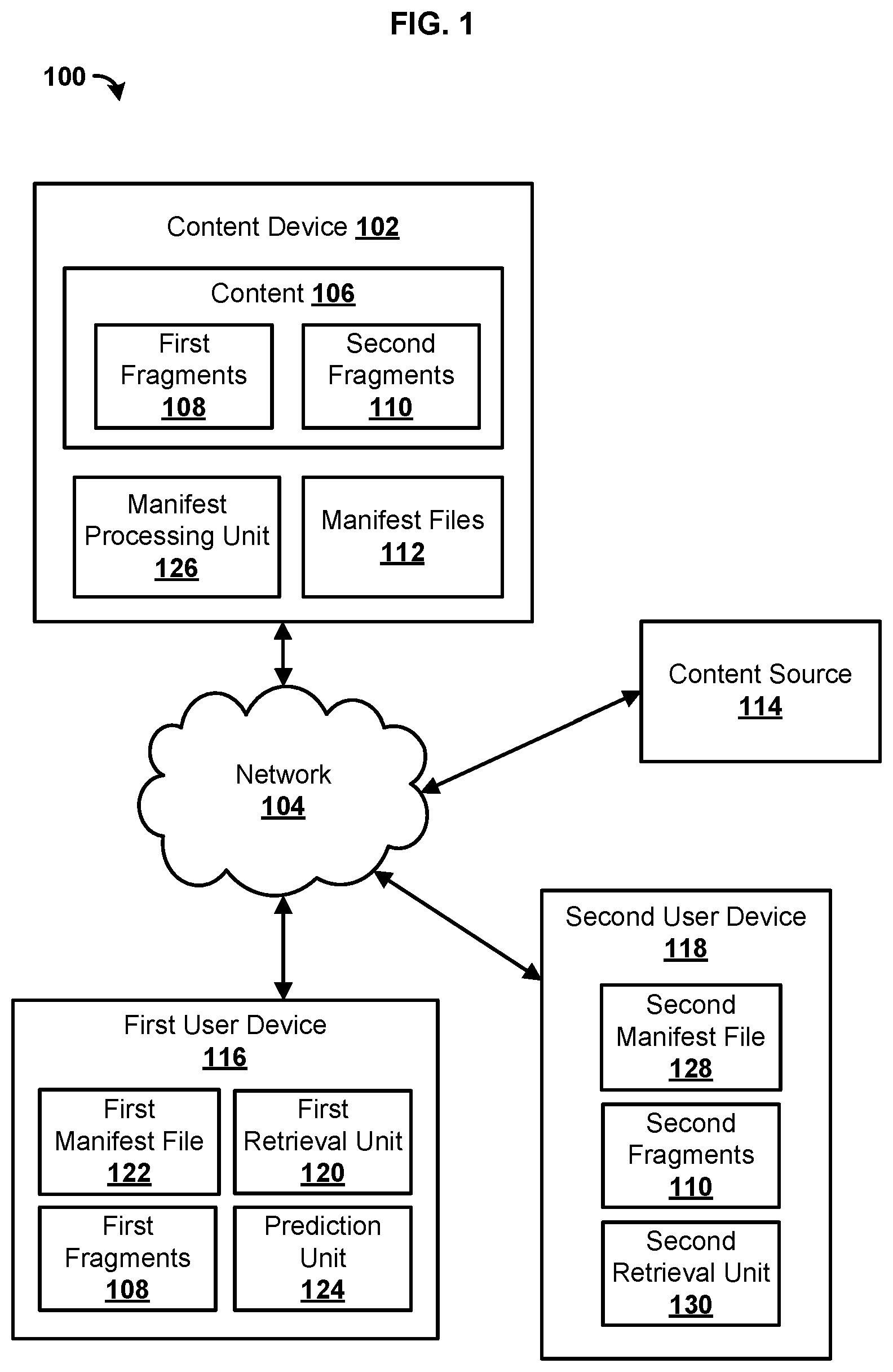 Patent US12353470 — Efficient data distribution to multiple devices — Figure 1