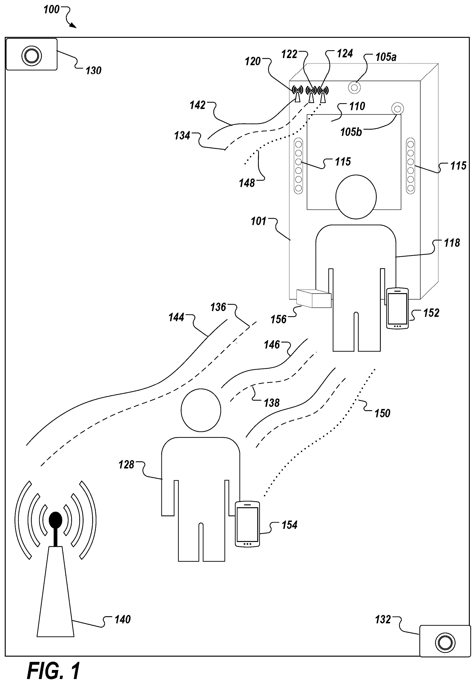 Patent US12353532 — Passive identification of a device user — Figure 1