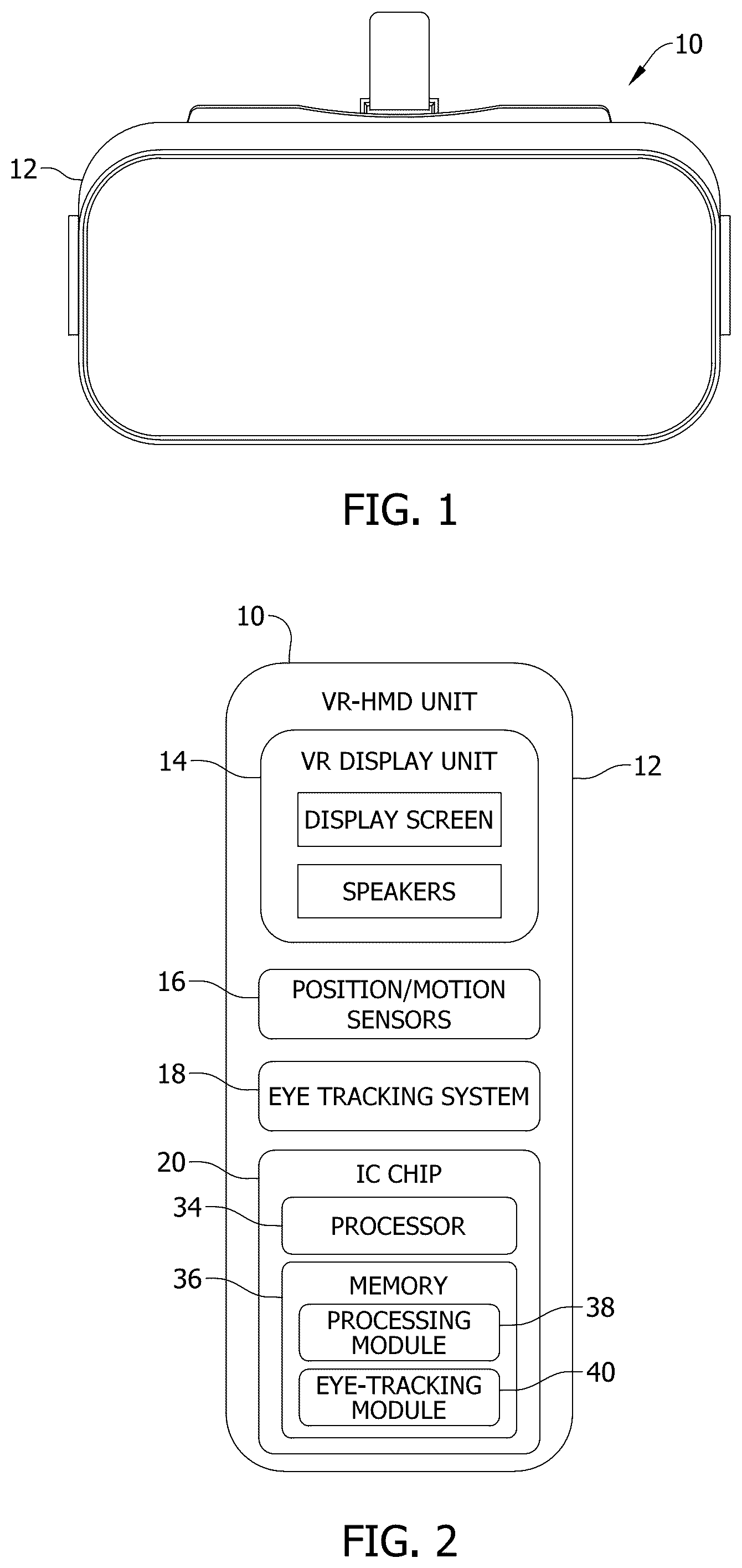 Patent US12353618 — Eye tracking system for use in head-mounted display units and method of operating same — Figure 1