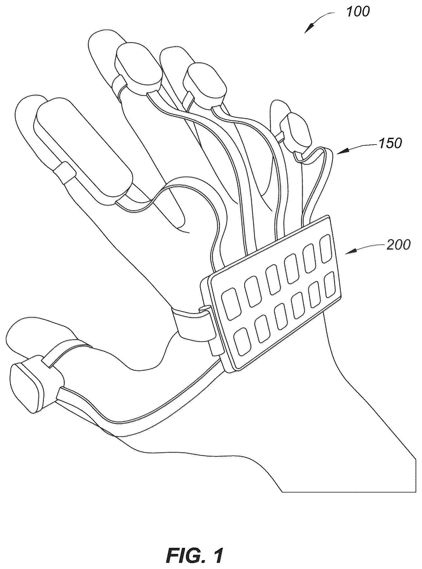 Patent US12353624 — Wearable computing apparatus for augmented reality, virtual reality and artificial intelligence interactions, and methods relating thereto — Figure 1