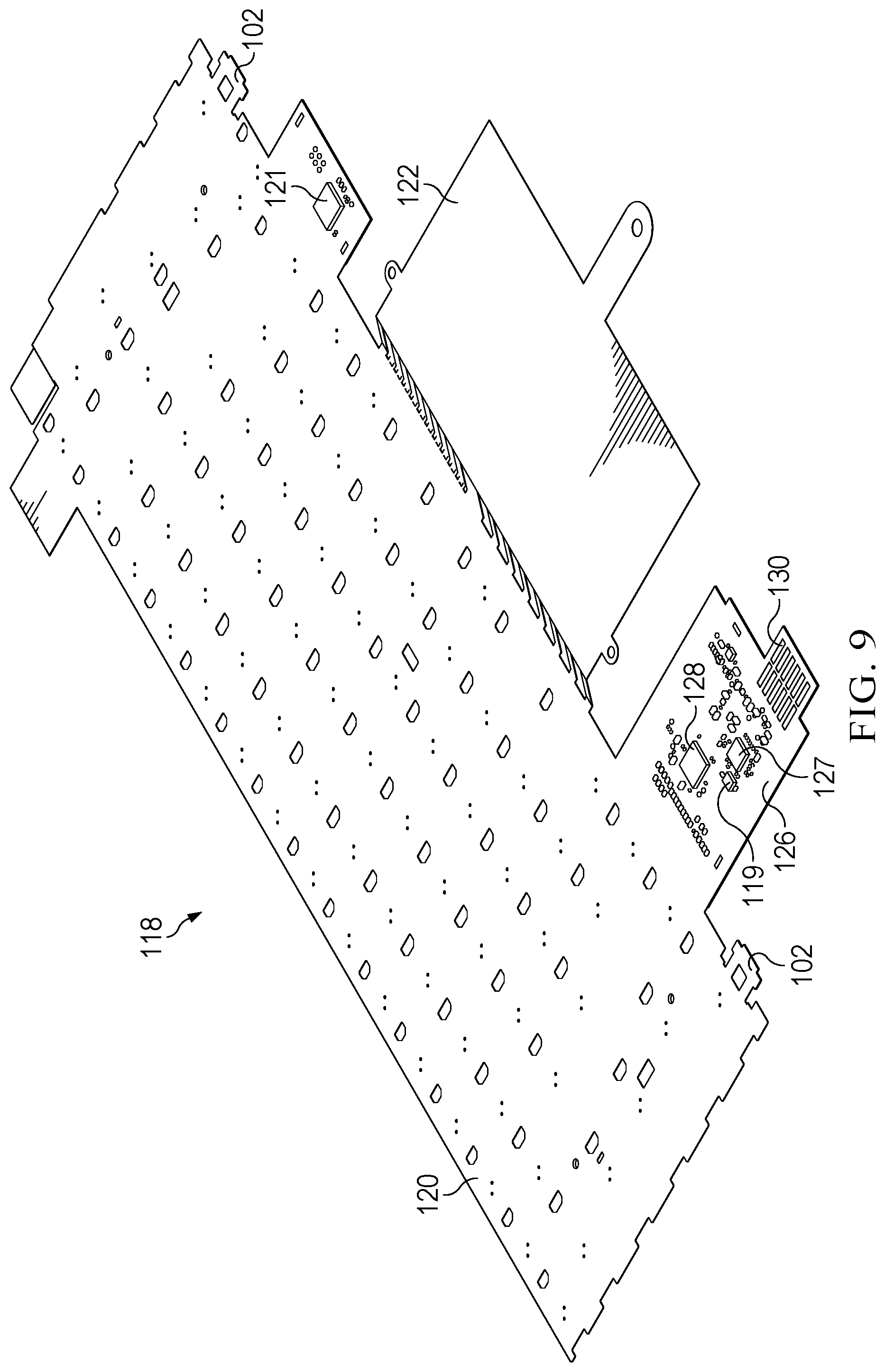Patent US12353640 Figure 19 – Information handling system keyboard support with rail guide structure assembly to a housing rail