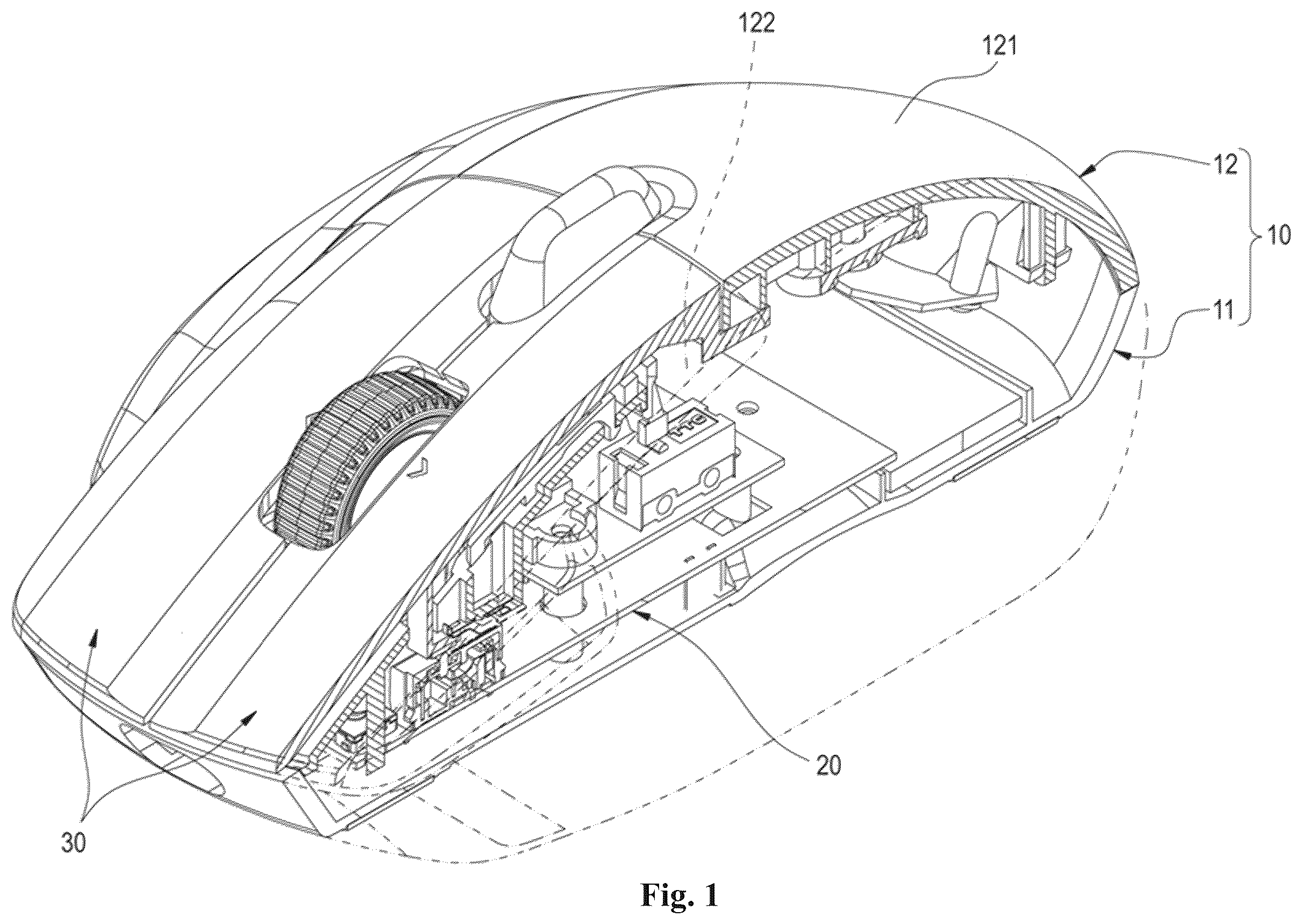 Patent US12353650 — Mouse structure — Figure 1