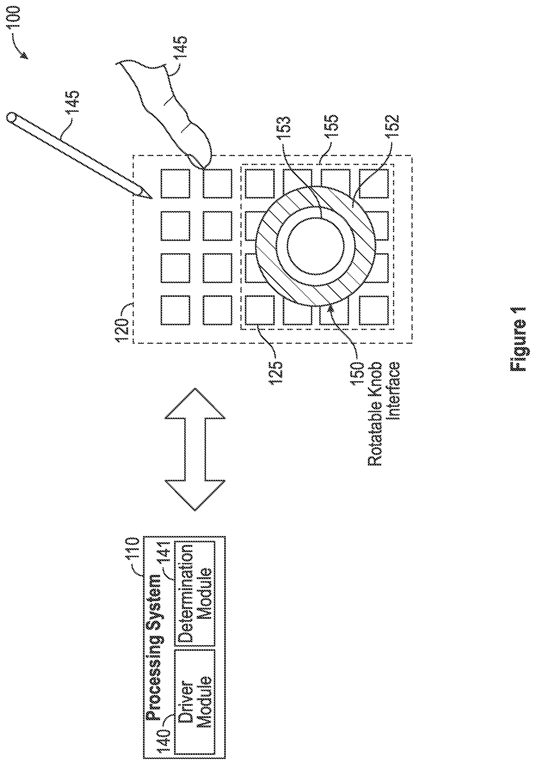 Patent US12353653 — Capacitive knob sensing system and method to detect initial states — Figure 1
