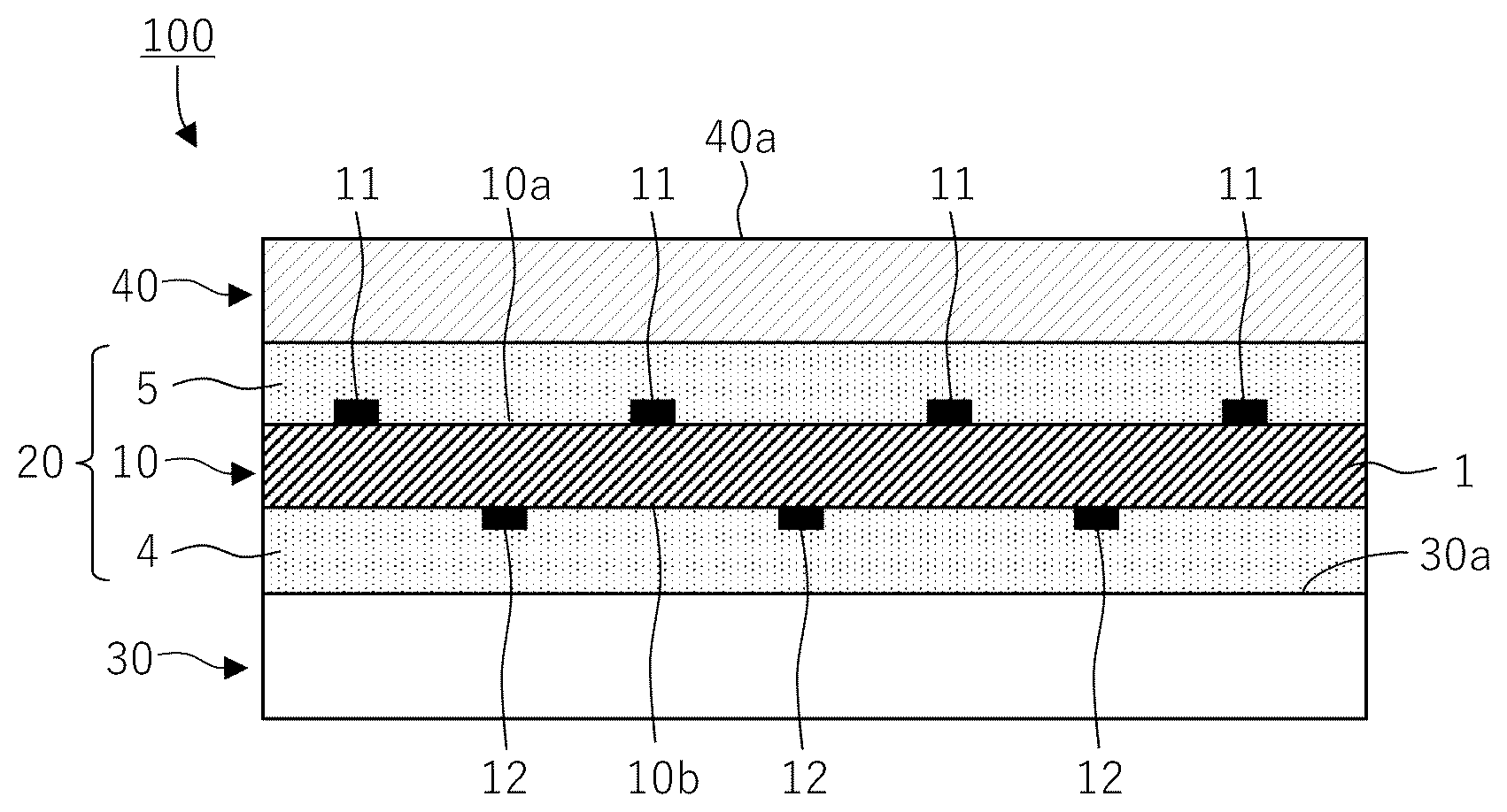 Patent US12353655 — Touch sensor with pressure sensitive adhesive layer, touch panel, and image display device — Figure 1