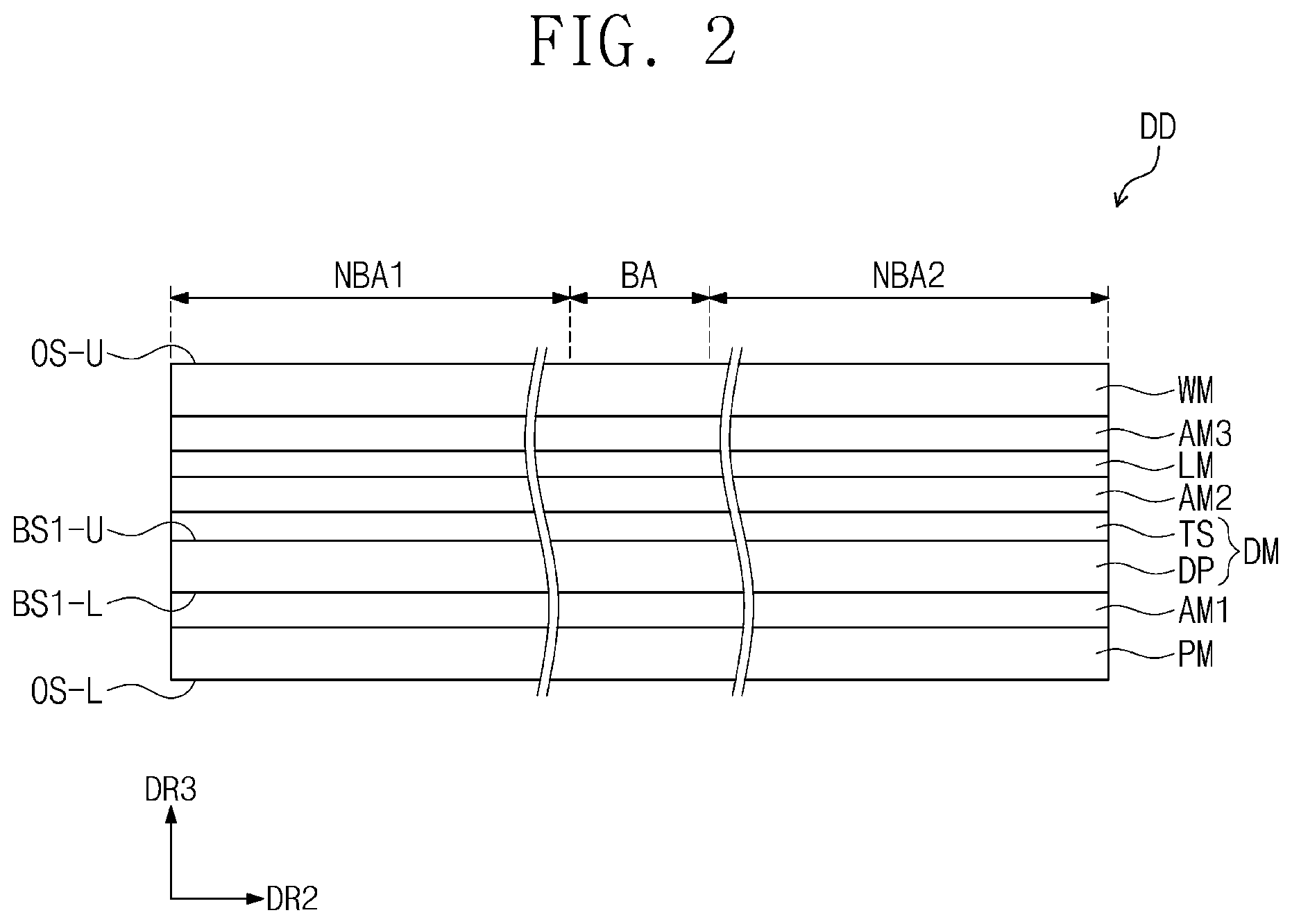 Patent US12353656 Figure 3 – Display device including a conductive portion covering an area in which clock signal lines and touch signal lines overlap
