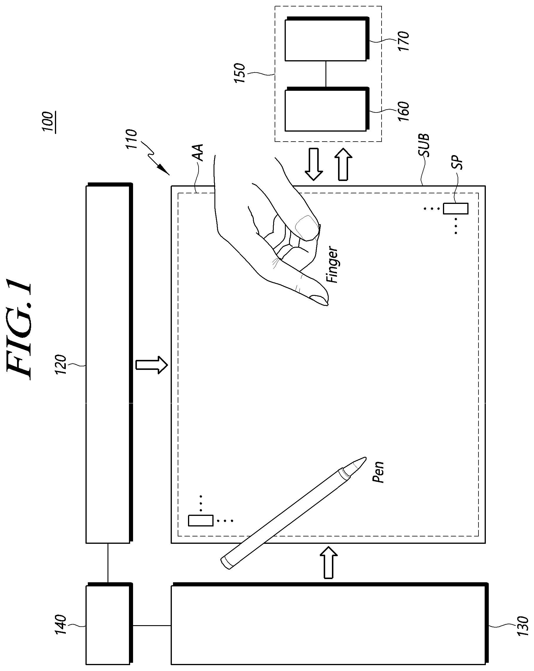 Patent US12353659 — Touch display device and touch display panel — Figure 1