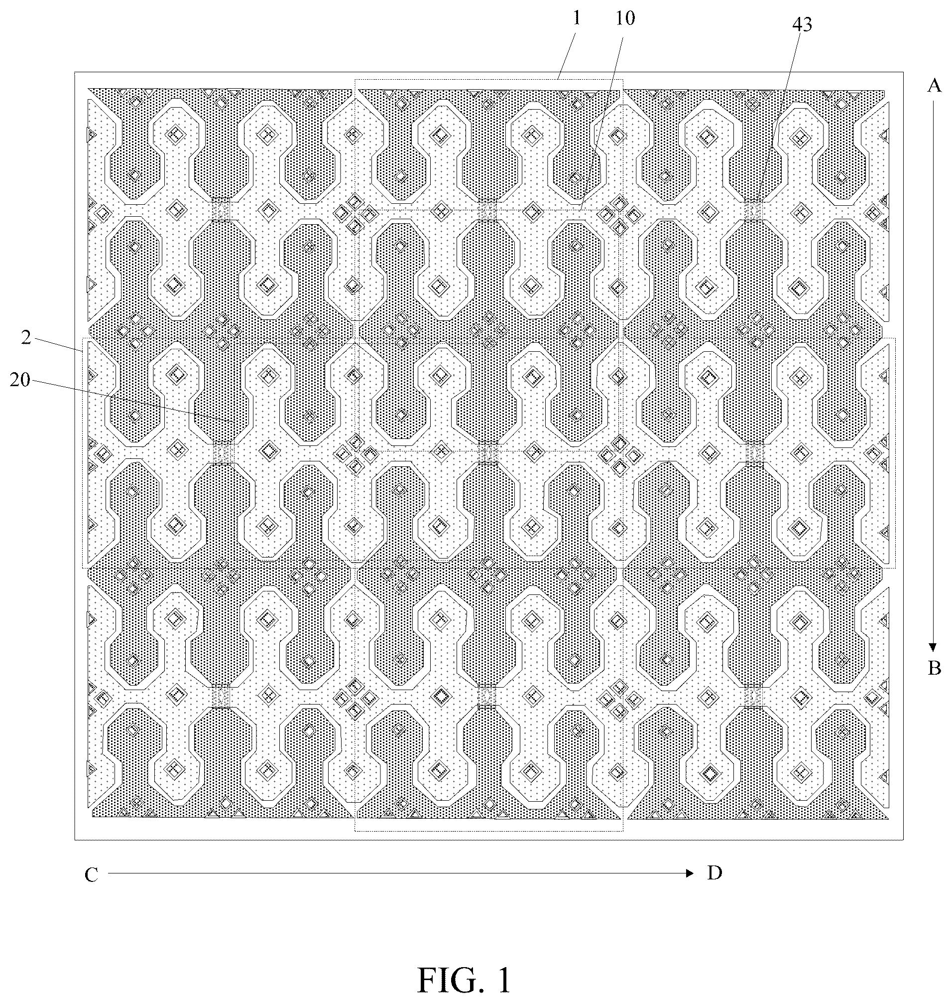 Patent US12353668 — Touch-control display panel and display apparatus — Figure 1