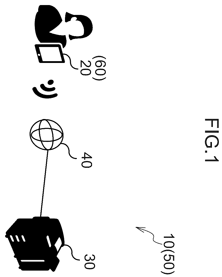 Patent US12353701 — Information processing device and information processing program capable of displaying a portion that does not fit within a screen when a user performs a continuous operation — Figure 1