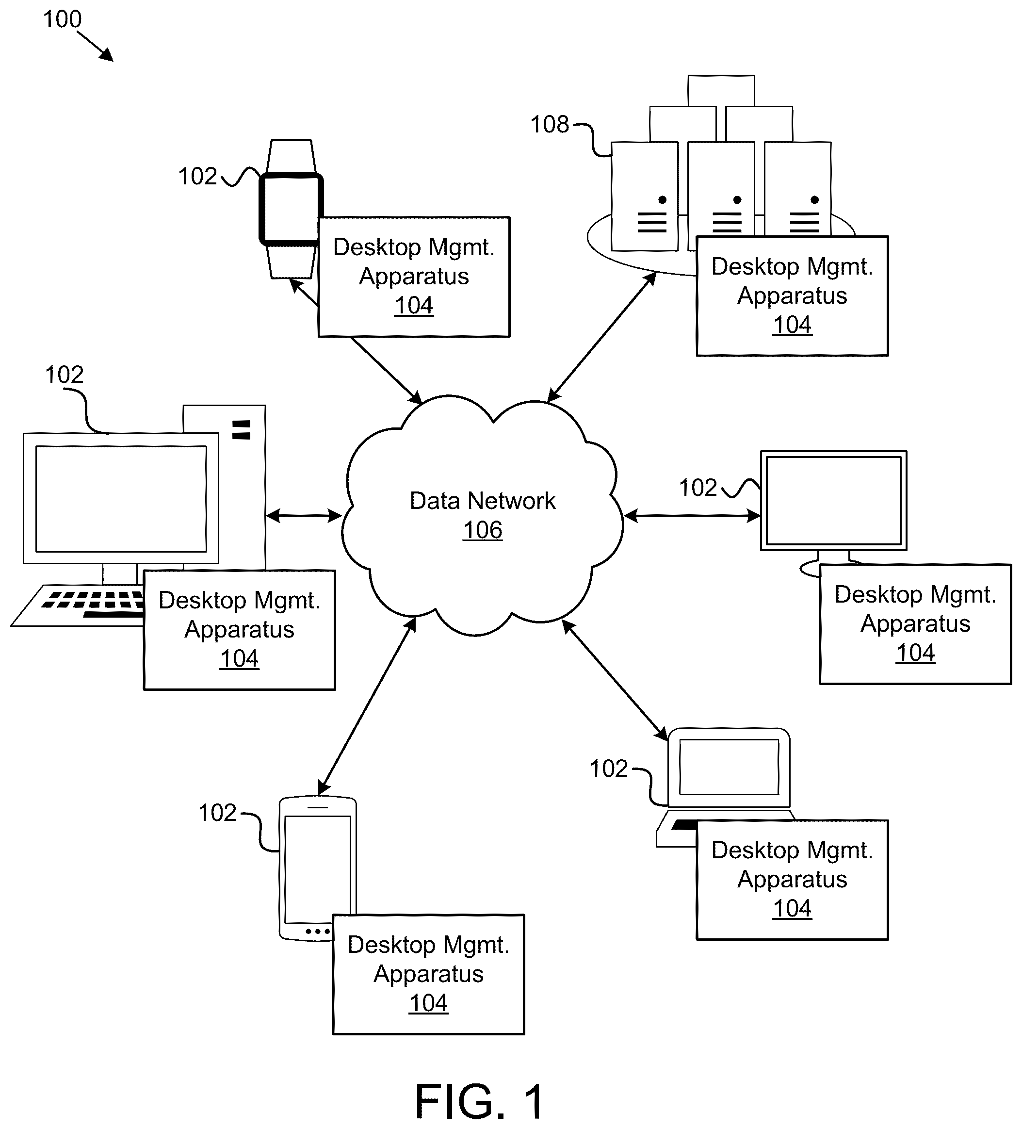 Patent US12353702 Figure 1 – Projecting interfaces on a surface