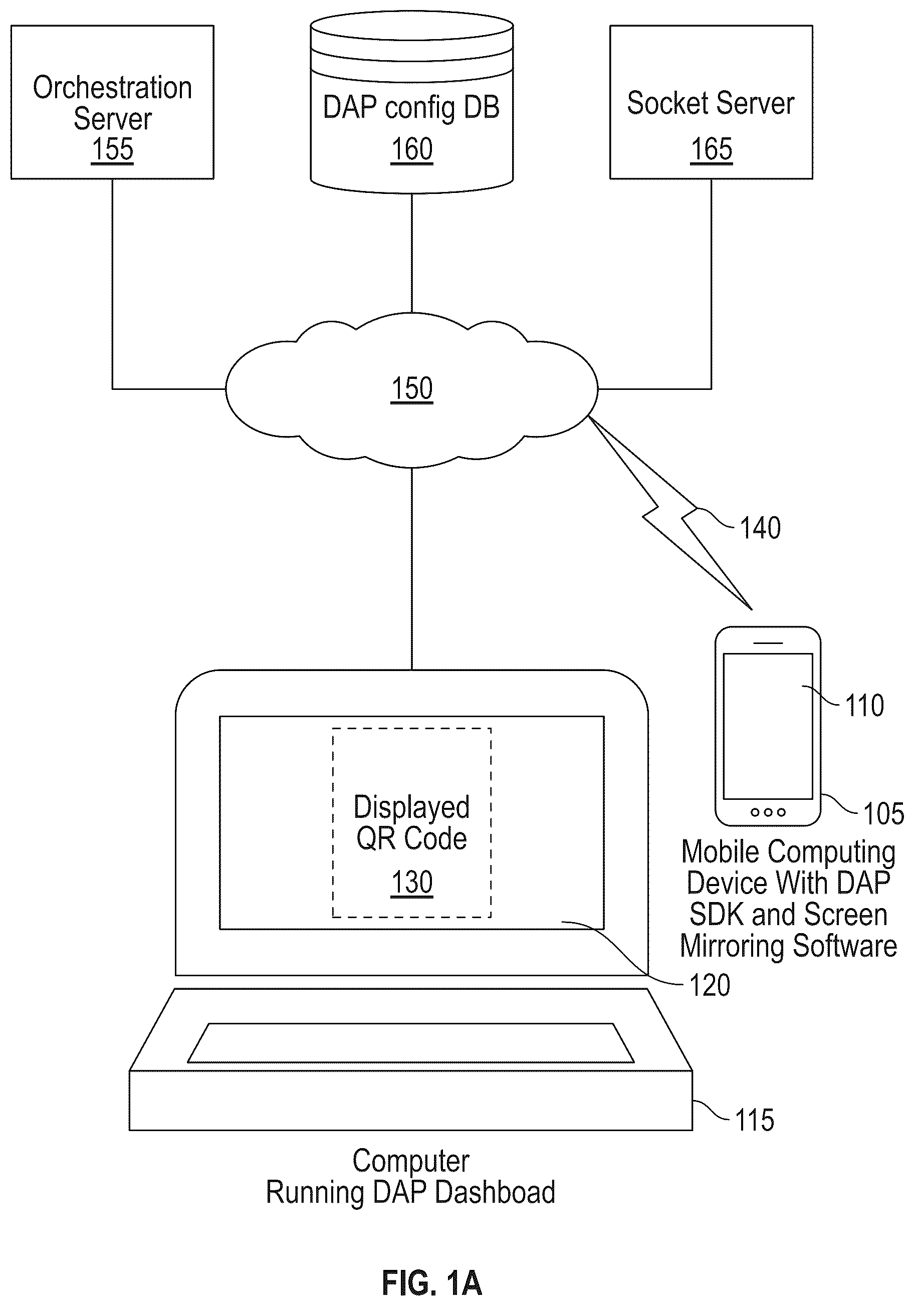 Patent US12353782 — System and method for QR code based mirroring of mobile screen to computer — Figure 1