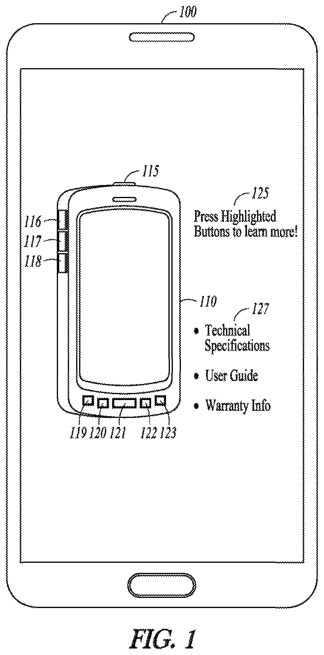 Patent US12353787 — Augmented reality quick-start and user guide — Figure 1