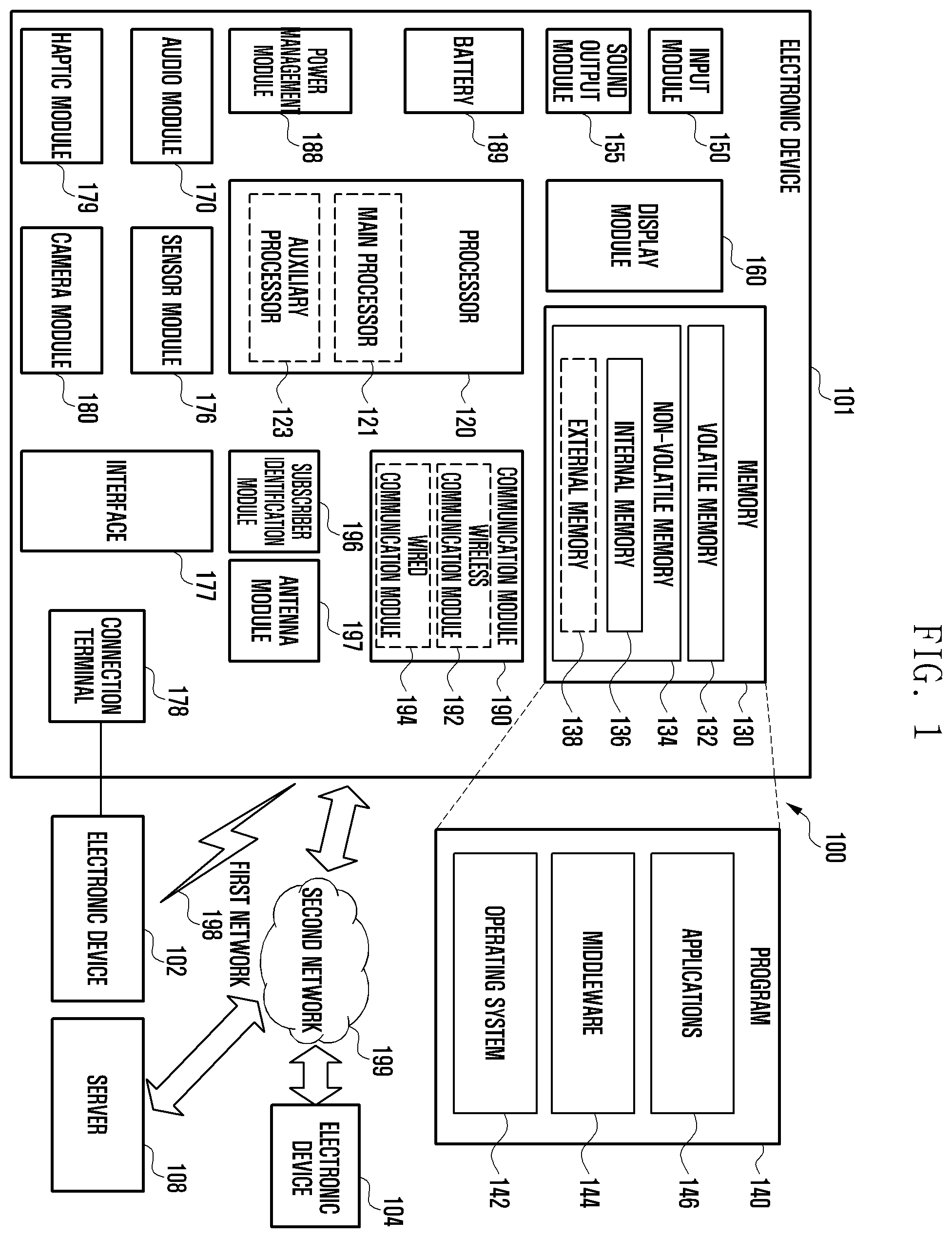 Patent US12353789 — Electronic device, and audio output mode configuration method according to connection to plurality of audio output devices — Figure 1