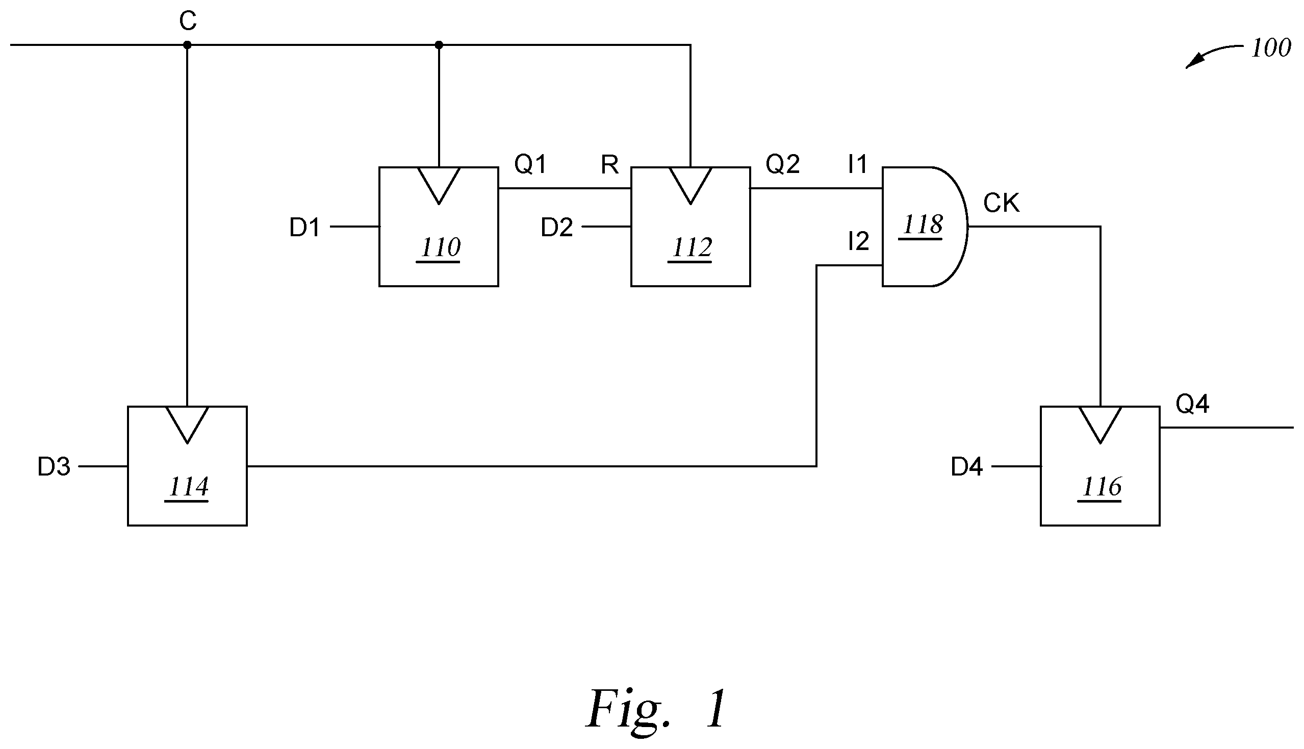 Patent US12353809 — Transformations for multicycle path prediction of clock signals — Figure 1