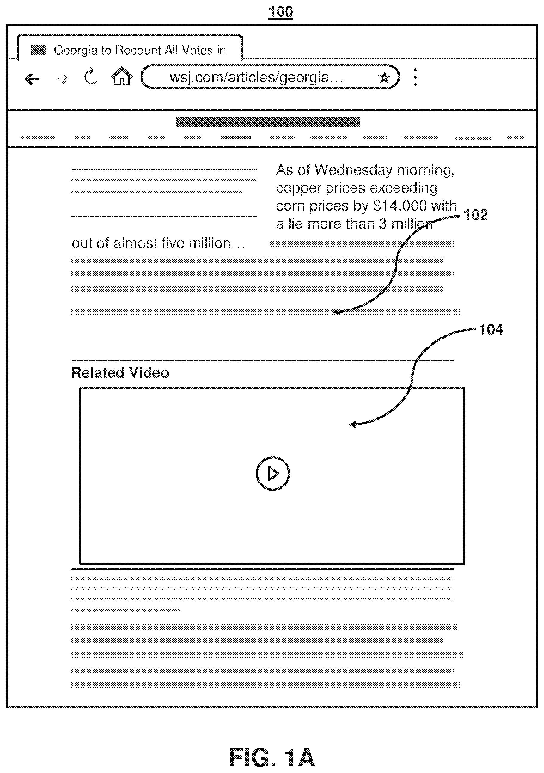 Patent US12353822 — Methods and systems for generating alternative content — Figure 1