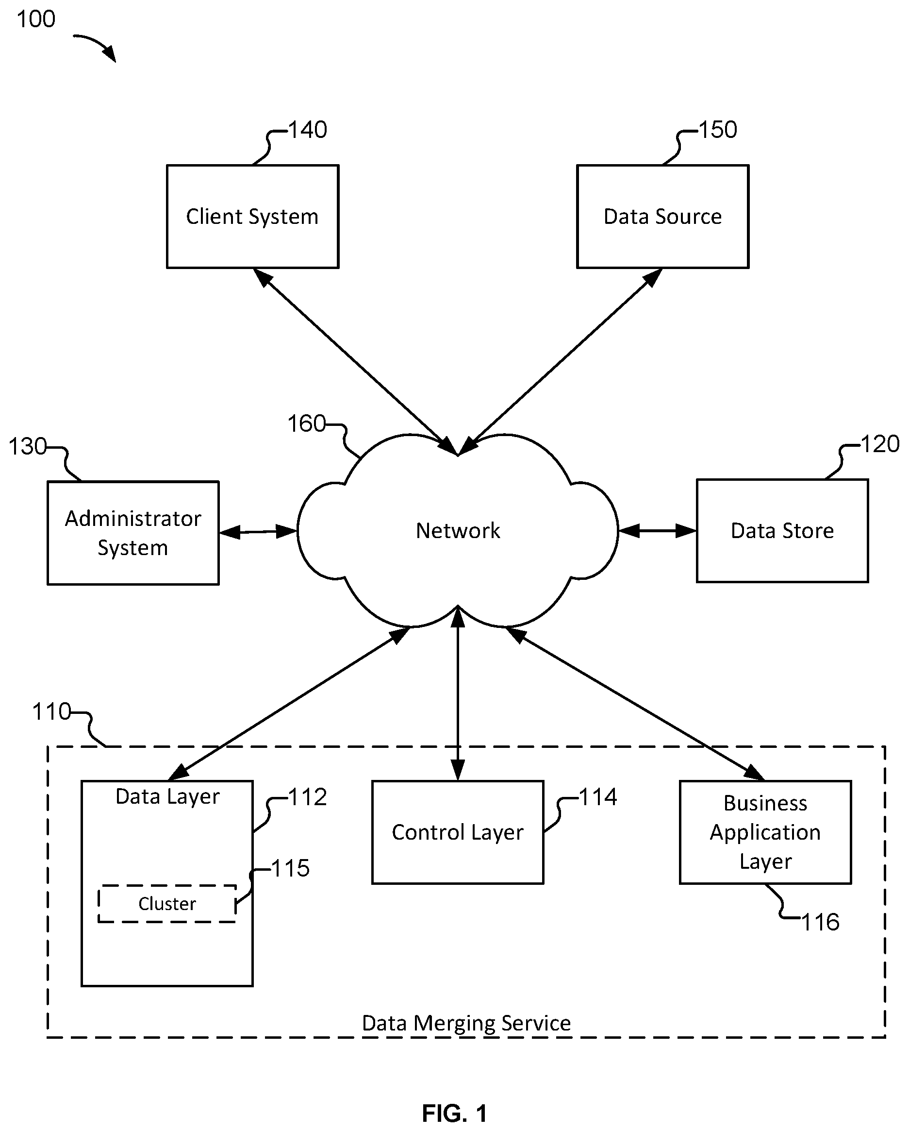 Patent US12353843 Figure 1 – Efficient merge of tabular data using a processing filter