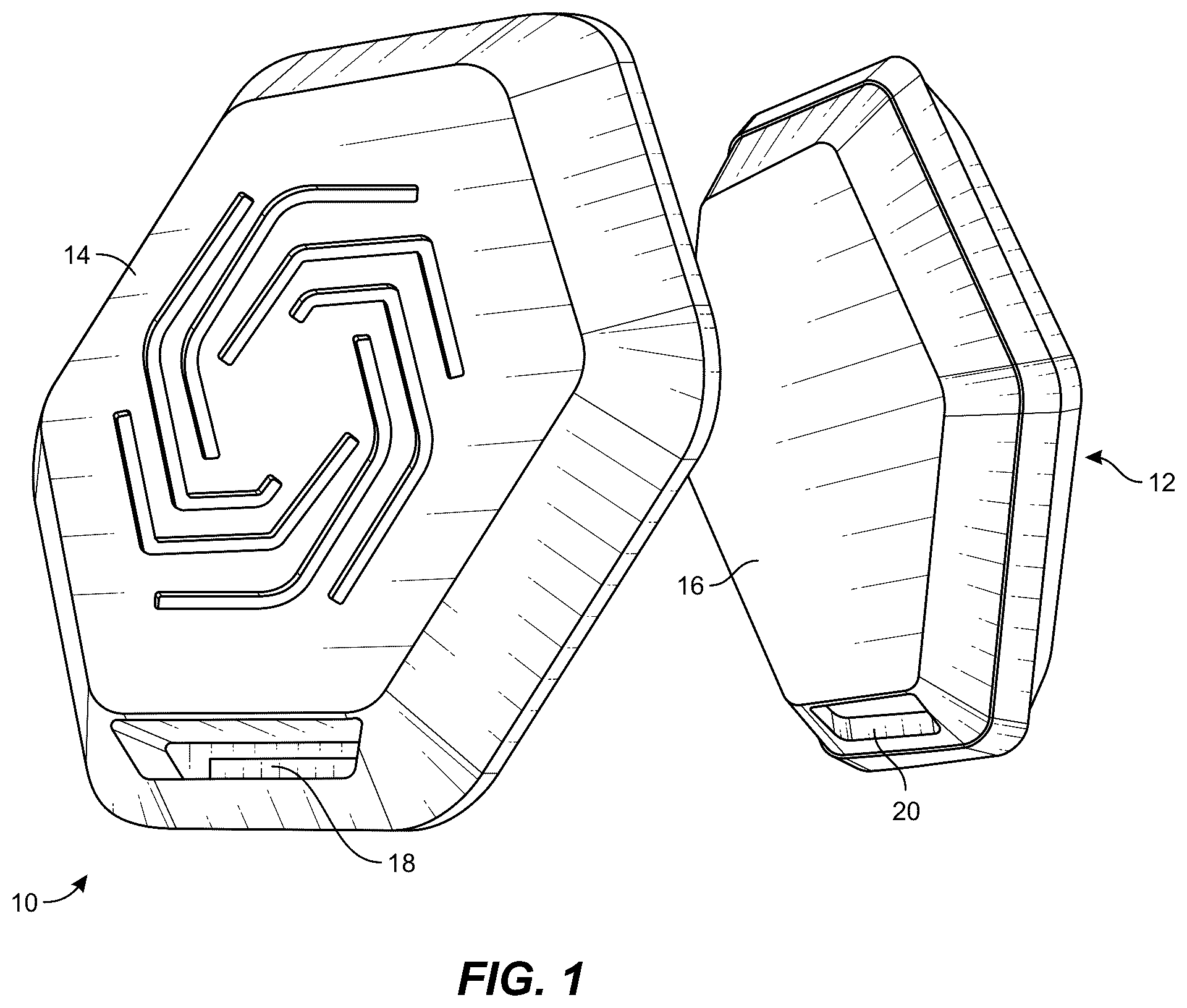 Patent US12353934 — Tracker tag with dual-purpose antenna components — Figure 1