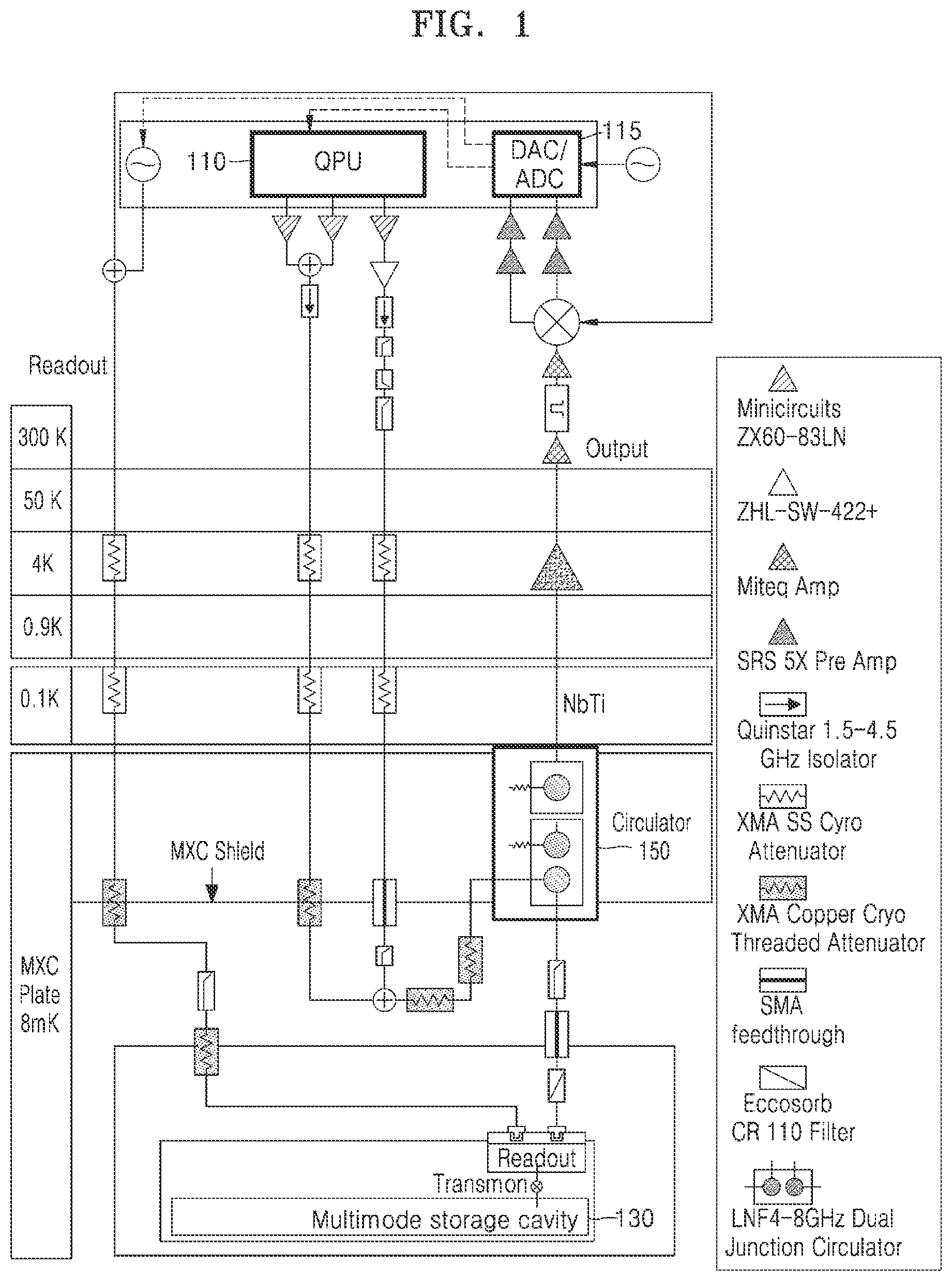 Patent US12353956 — Active circulator and quantum computer system with active circulator — Figure 1