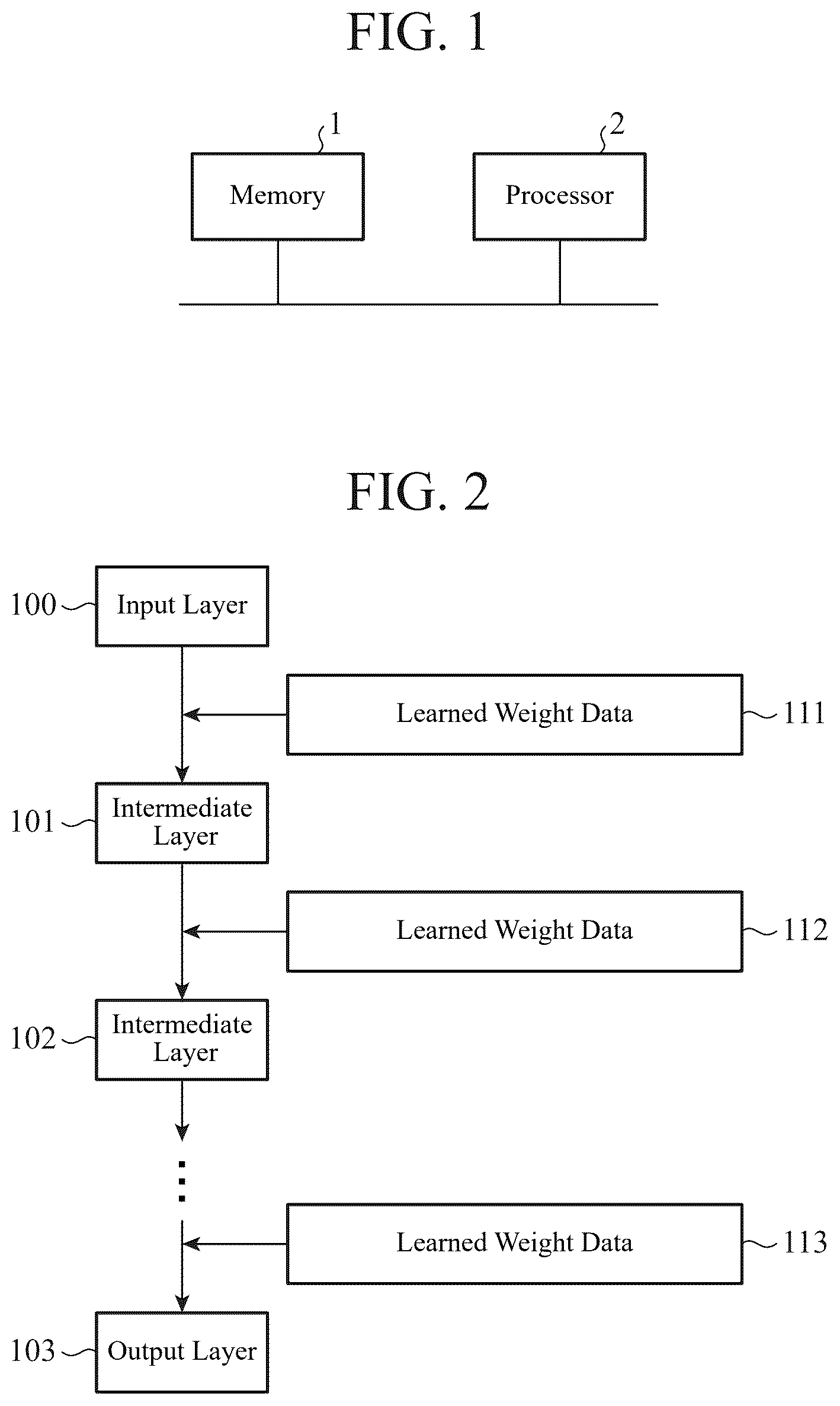 Patent US12353983 — Inference device and method for reducing the memory usage in a weight matrix — Figure 1